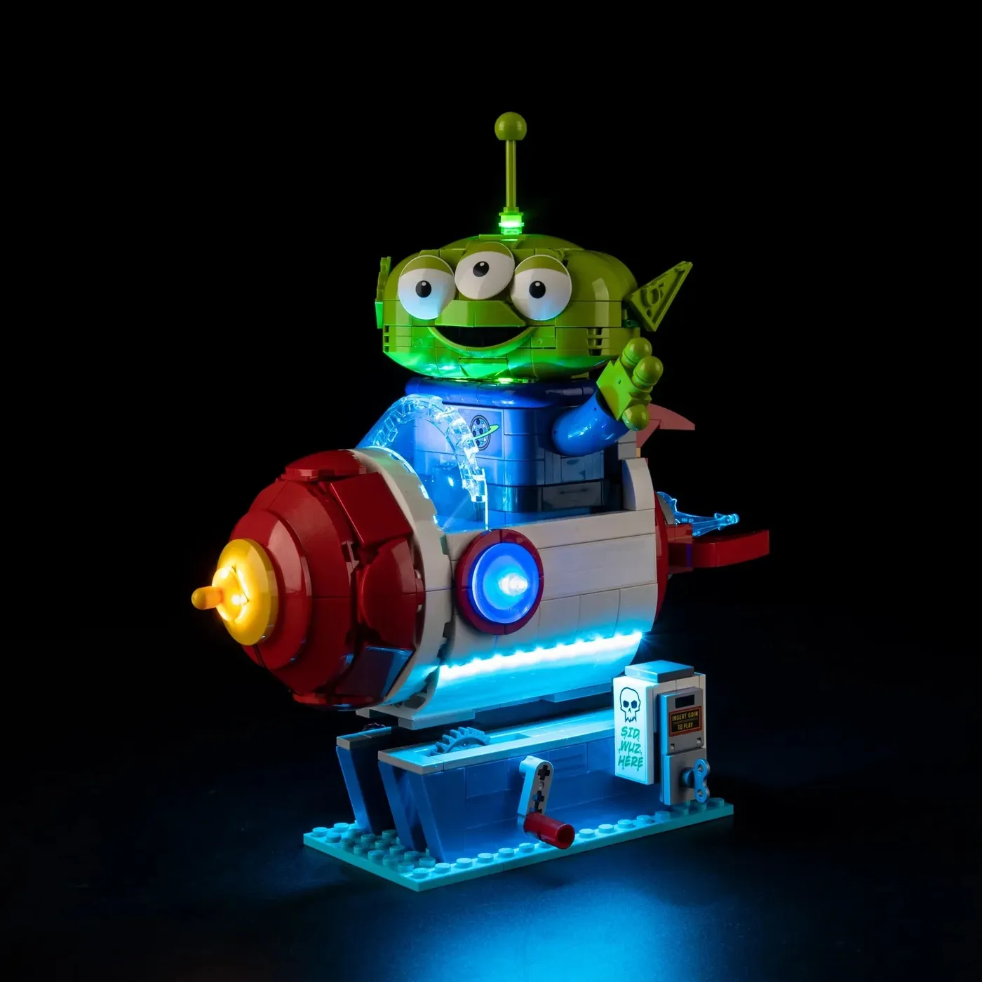 Premium-belysningskit kompatibelt med LEGO® Disney™ Alien with Pizza Planet Rocket Ride 43307 — 3