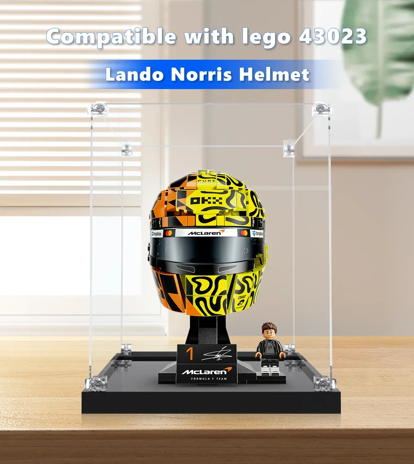 Display Case for LEGO® Editions McLaren Mastercard F1® Team Lando Norris Helmet 43023 — 9