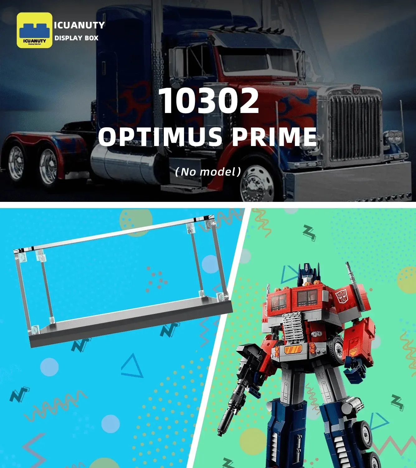 Display Case for Lego Creator Expert Optimus Prime 10302 — 4
