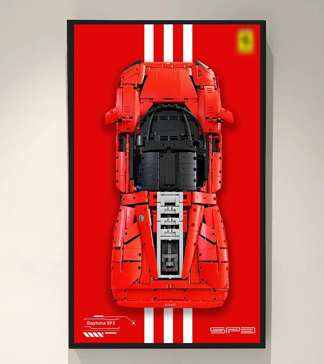 [Seria 3-ICONS] Ramka ekspozycyjna na ścianę do superaut LEGO Technic — 2