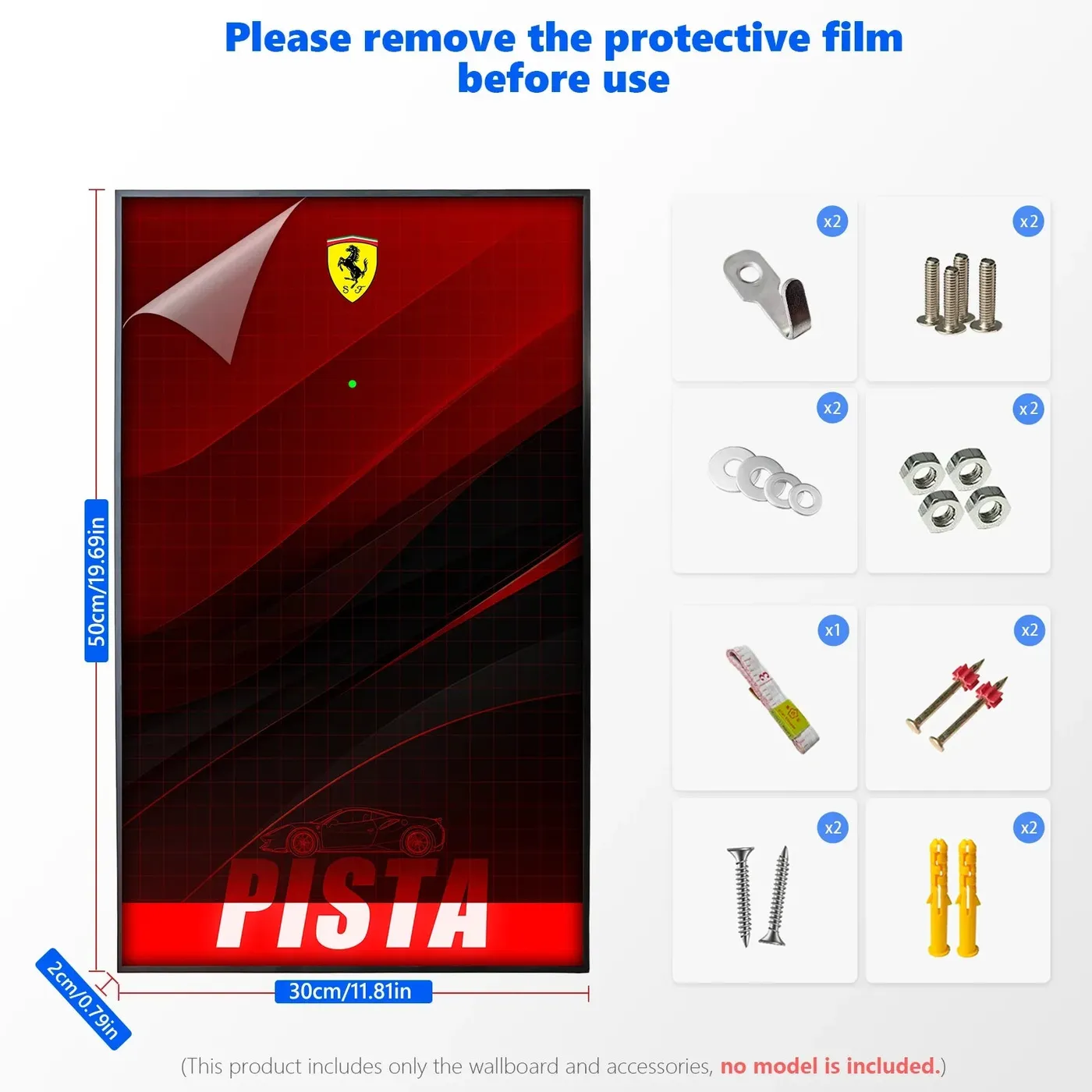 Sieninis eksponavimo rėmas LEGO Technic™ Ferrari 488 Pista Car 42235 — 3