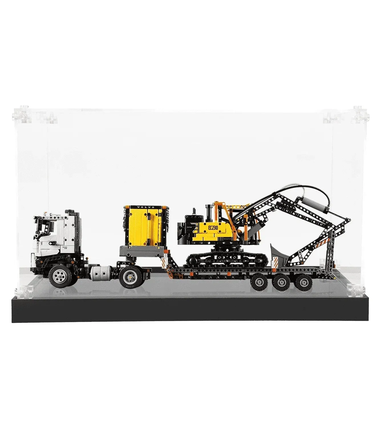 Vitrine für LEGO Volvo FMX Truck & EC230 Electric Excavator 42175