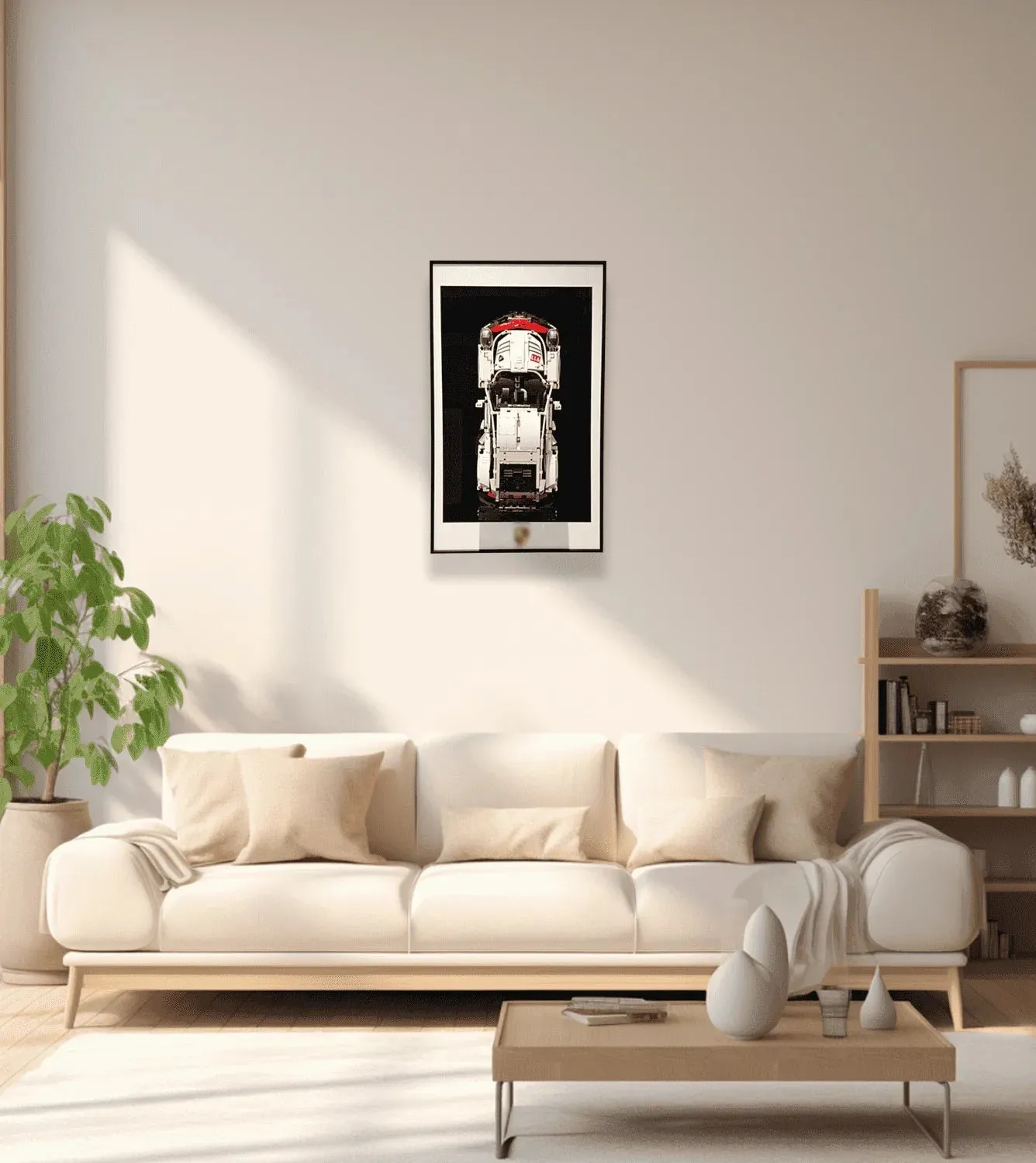 Väggfäste för exponering av LEGO 42096 Technic™ Porsche 911 RSR — 9