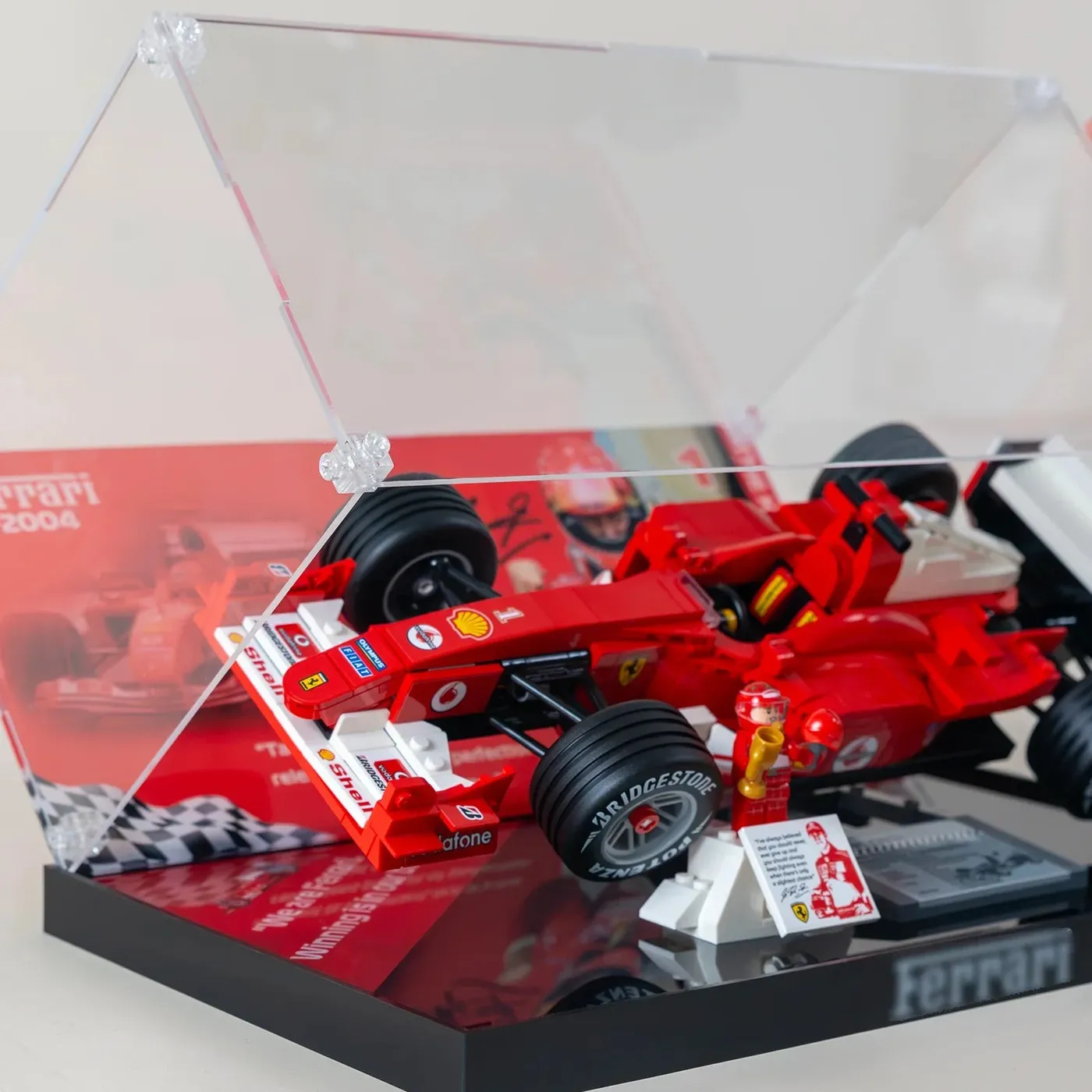 Display Case for LEGO® Icons F1 Legends Collection (McLaren MP4/4 10330, Williams FW14B 10353, Ferrari F2004 11375) — 17