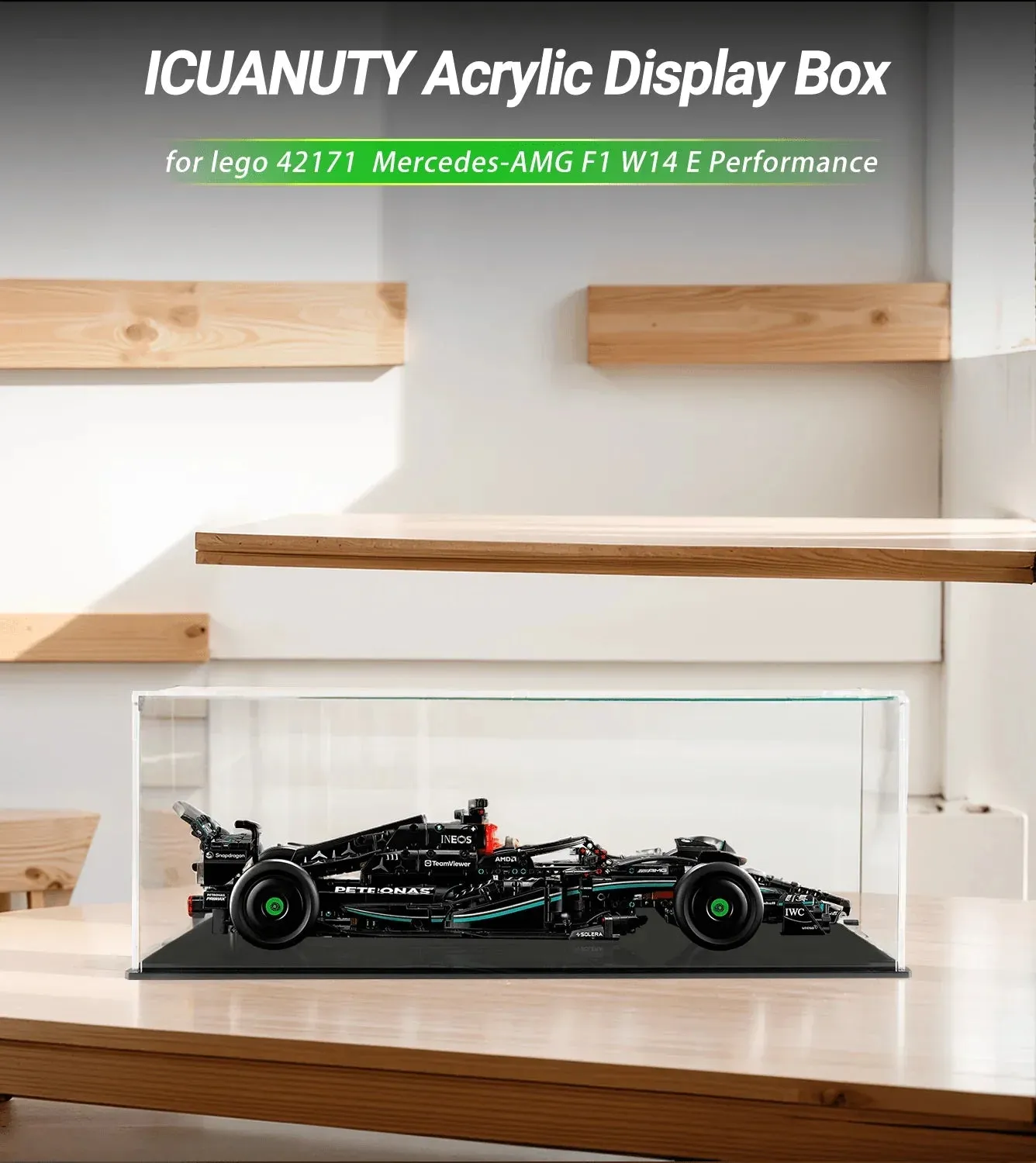 Display case for LEGO Technic Mercedes-AMG F1 W14 E Performance 42171 — 2