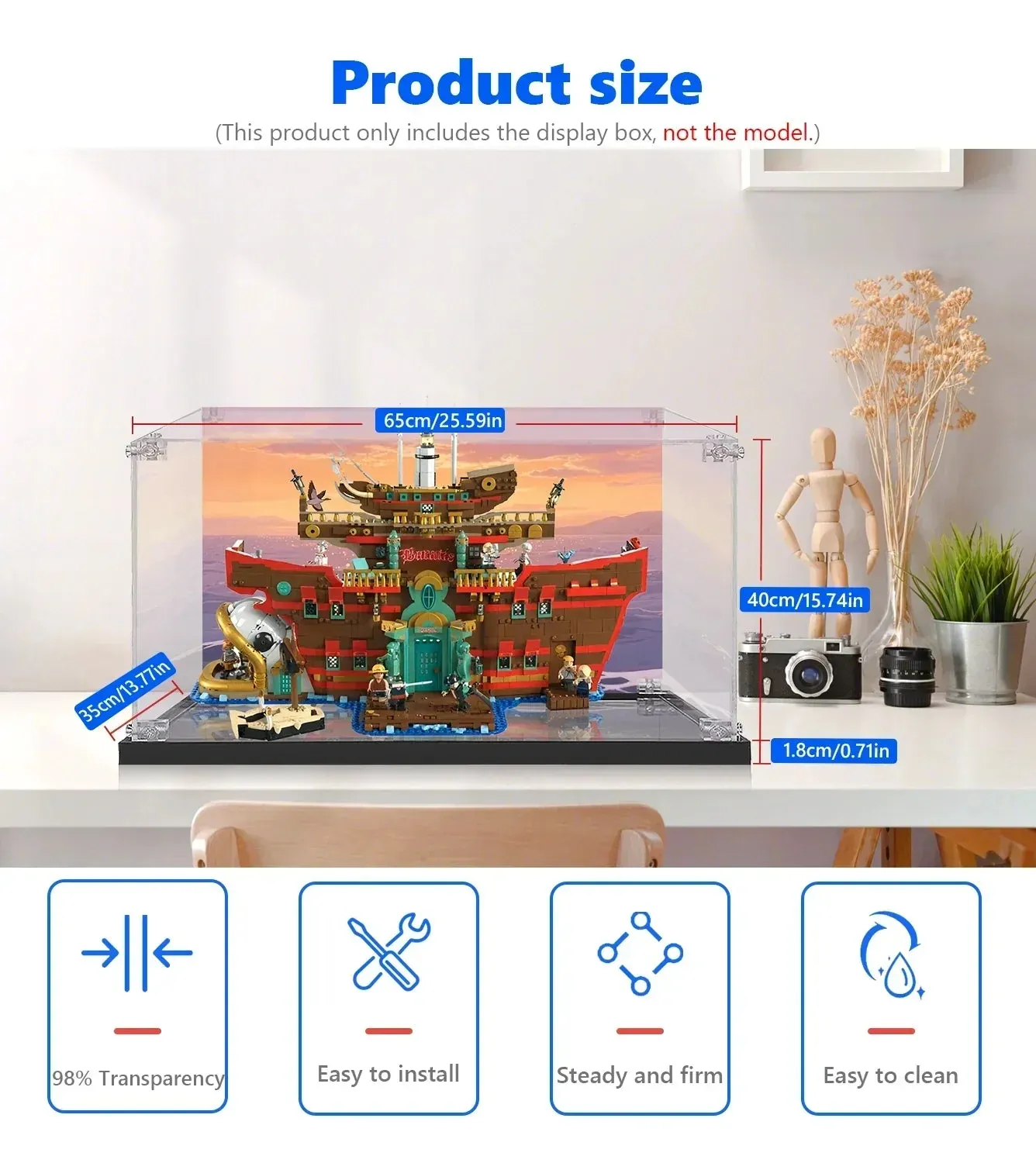 Gablota ekspozycyjna do LEGO® One Piece The Baratie Floating Restaurant 75640 — 10