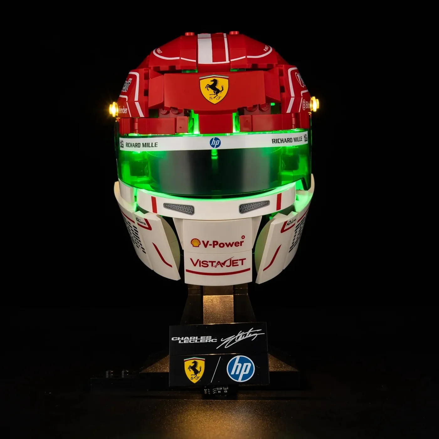 Zestaw oświetlenia Premium kompatybilny z LEGO® Editions Scuderia Ferrari HP Charles Leclerc Helmet 43014 — 10