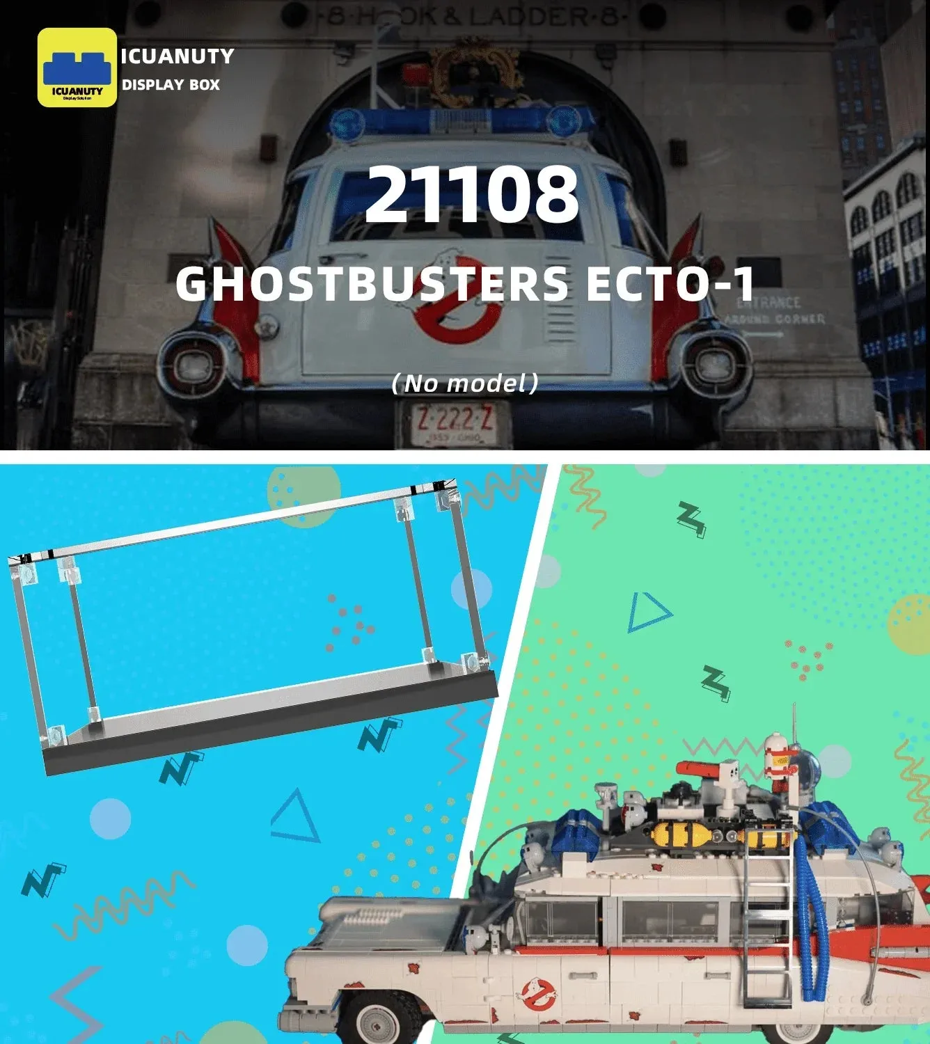 Vitrine für LEGO Ideas Ghostbusters Ecto-1 21108 — 4