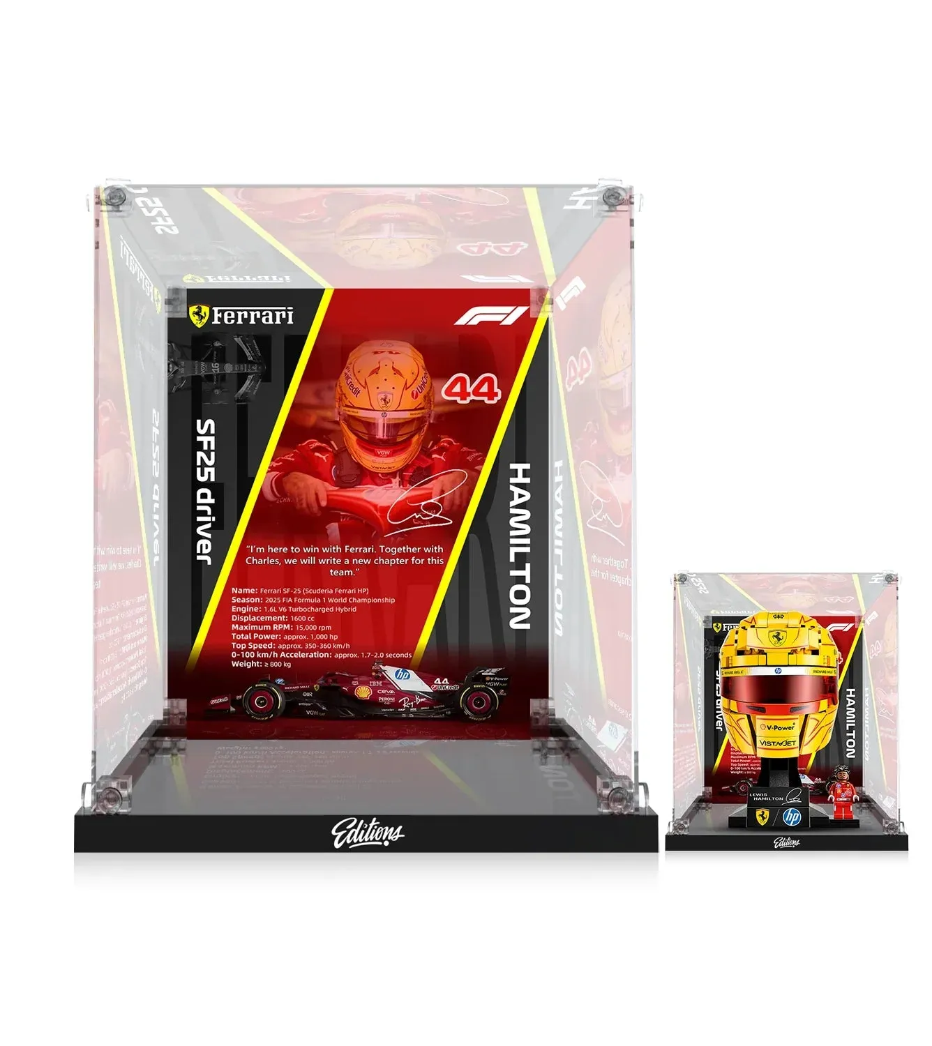 Eksponavimo dėžė LEGO® Ferrari HP Lewis Hamilton Helmet 43022 — 14