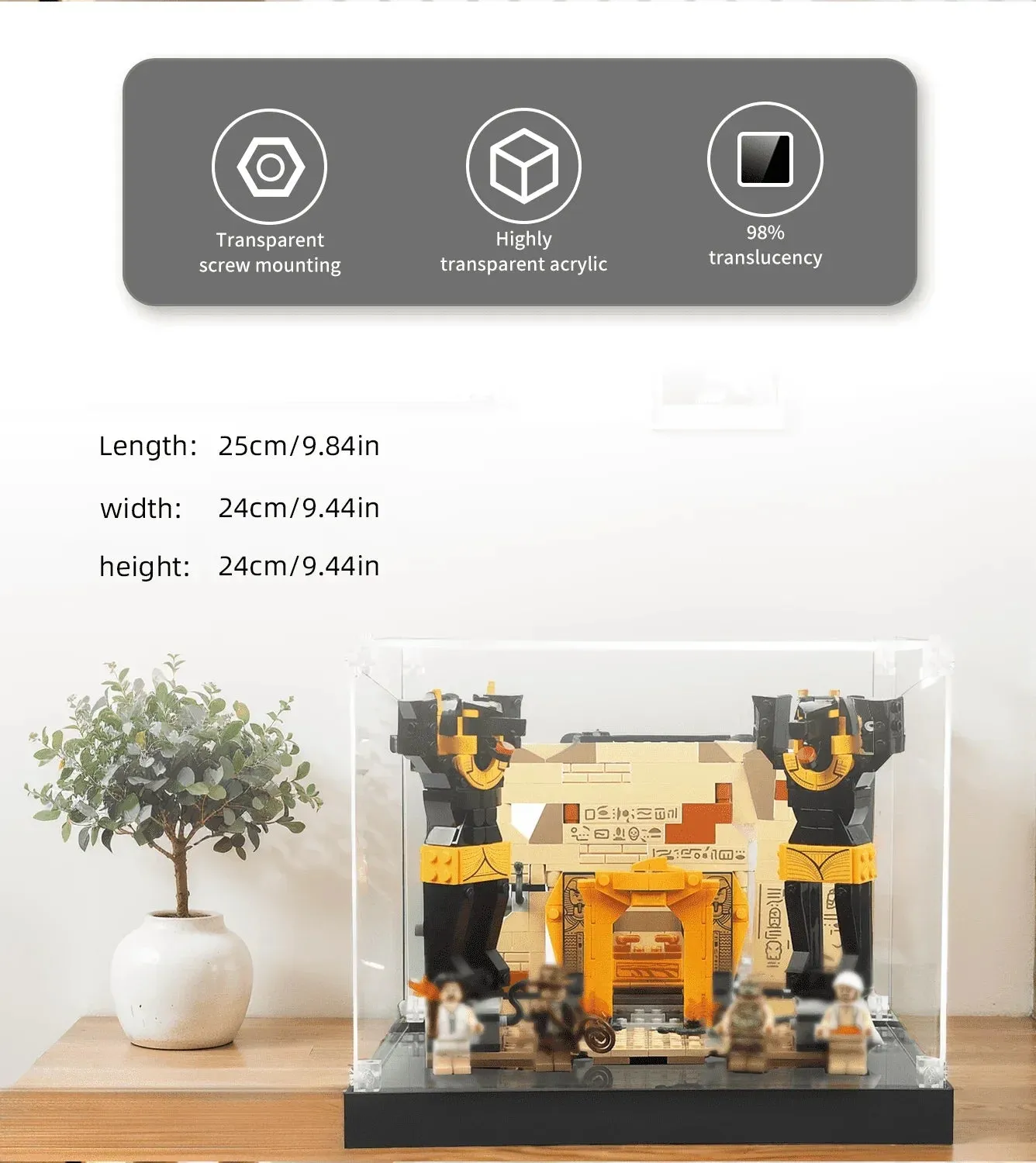 Vitrine für LEGO Indiana Jones Escape from Lost Tomb 77013 — 6