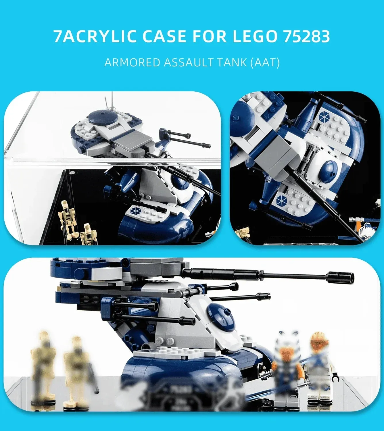 Display Case for Lego Armoured Assault Tank AAT 75283 — 4