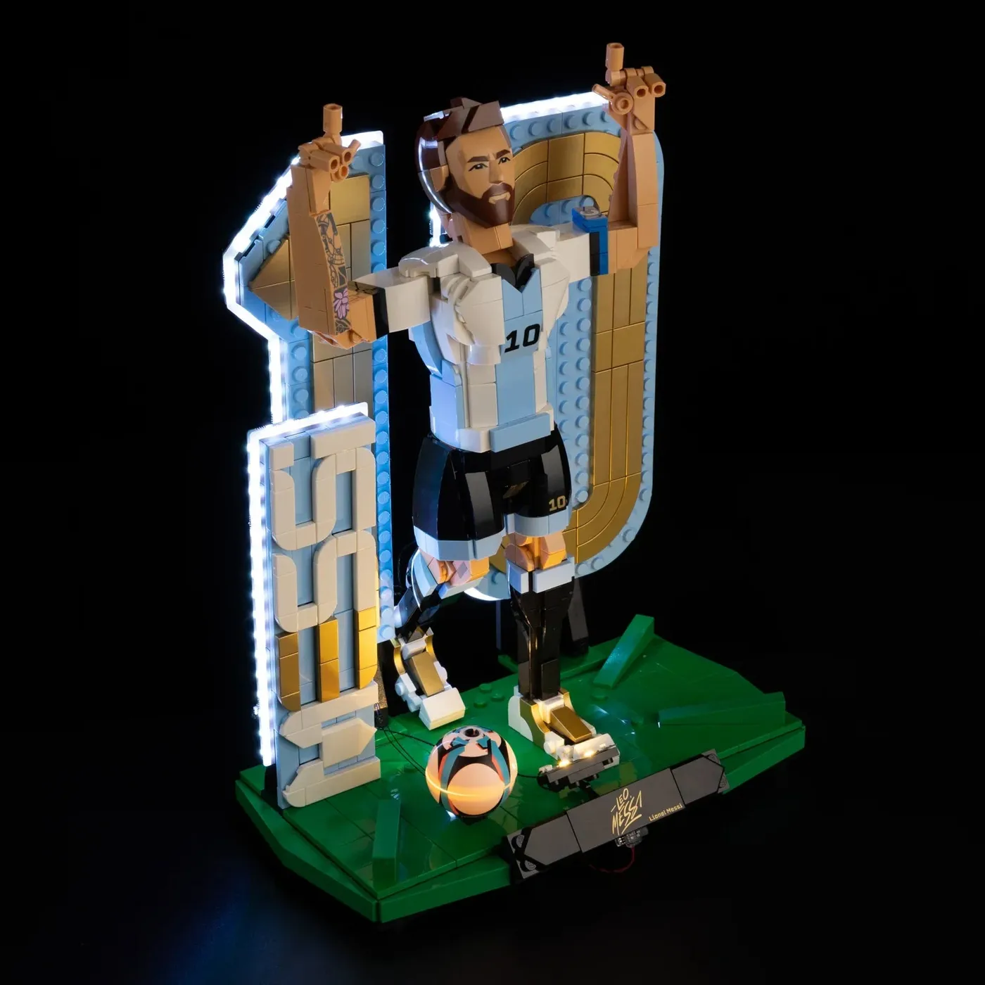 Premium-belysningskit kompatibelt med LEGO® Editions Lionel Messi – Soccer Legend 43015 — 15