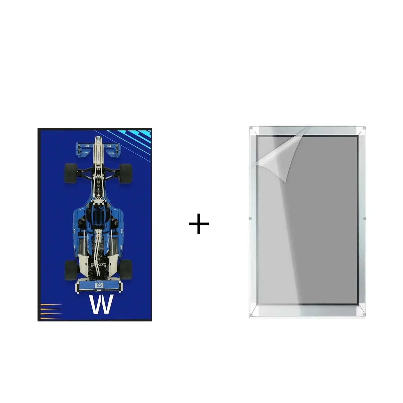 Wall Display Frame for LEGO Williams F1 Team Racer 8461 — 3