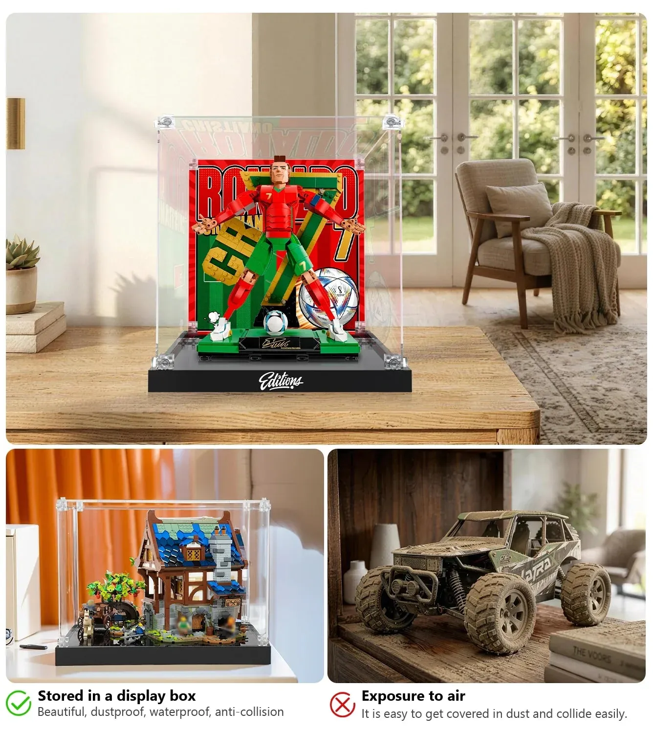 Display Case for LEGO® Cristiano Ronaldo – Soccer Legend 43016 — 3