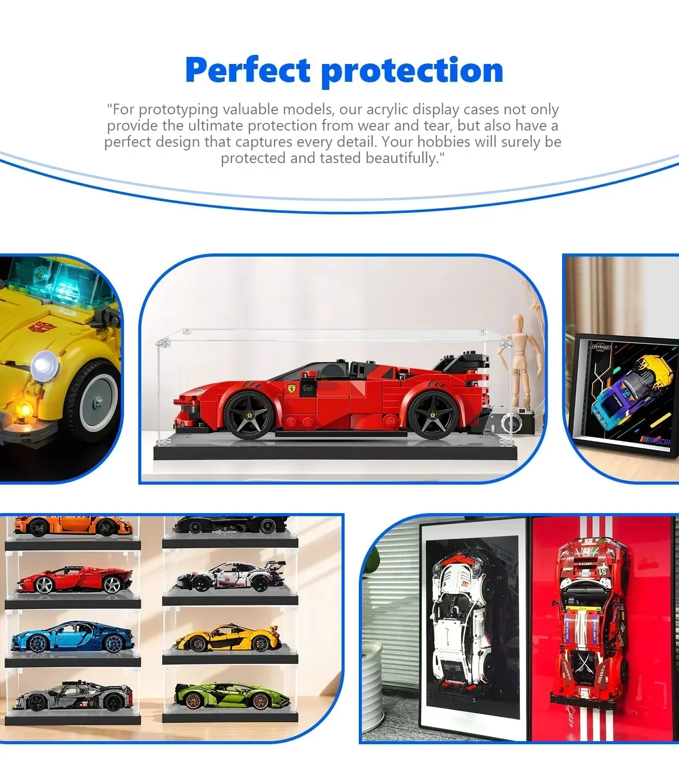 Gablota ekspozycyjna do LEGO Speed Champions Ferrari SF90 XX Stradale Sports Car 77254 — 5