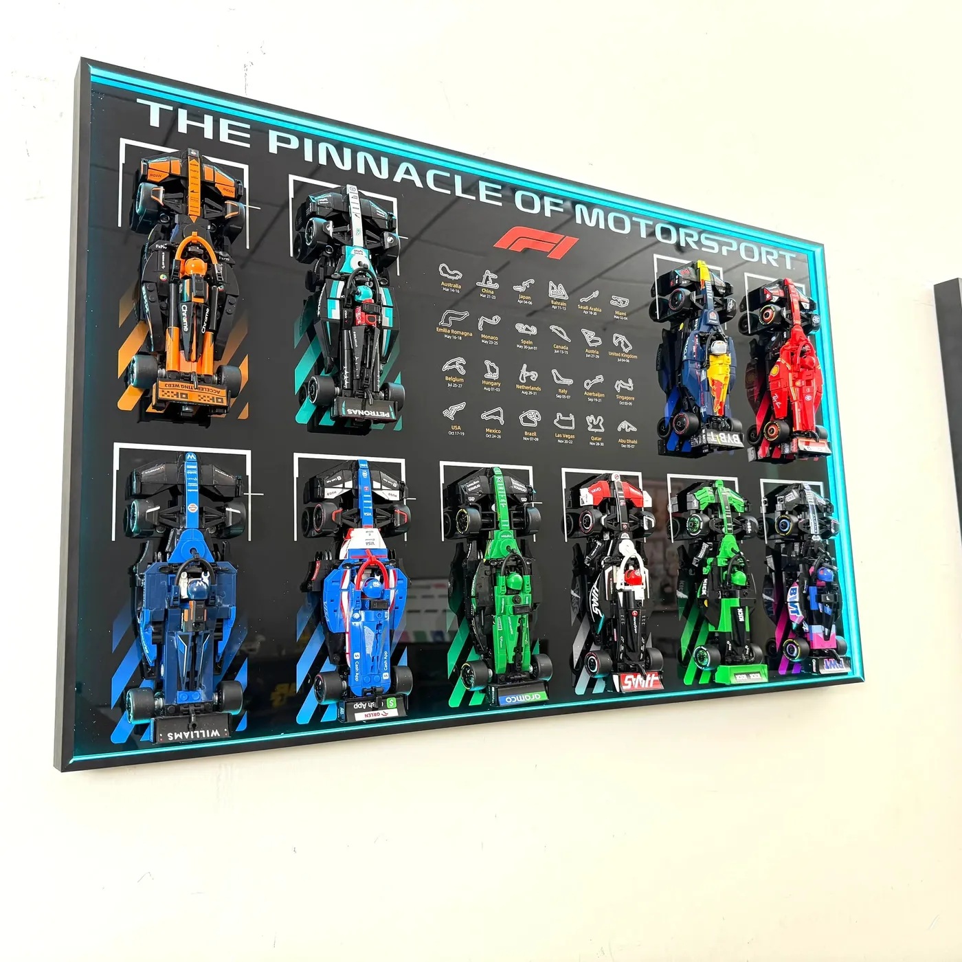 Displayram kompatibel med LEGO® Speed Champions 2025 F1-kollektionen — 2