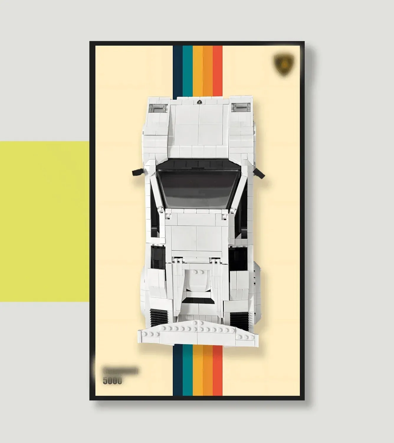Sieninis eksponavimo rėmas LEGO Creator Lamborghini Countach Quattrovalvole 5000 10337 (50 cm x 30 cm)