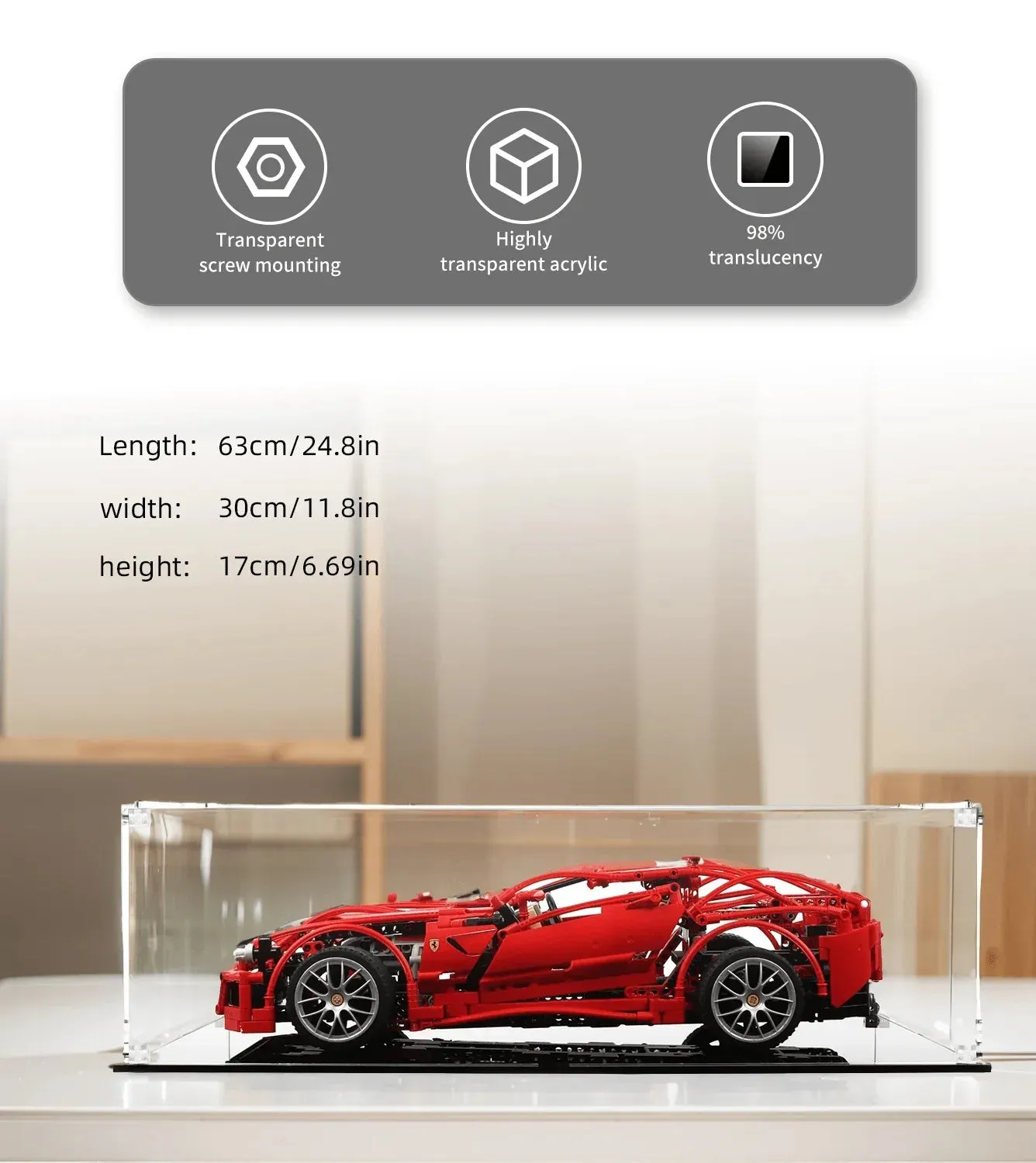 Display Case for LEGO Ferrari 599 GTB Fiorano 8145 — 4