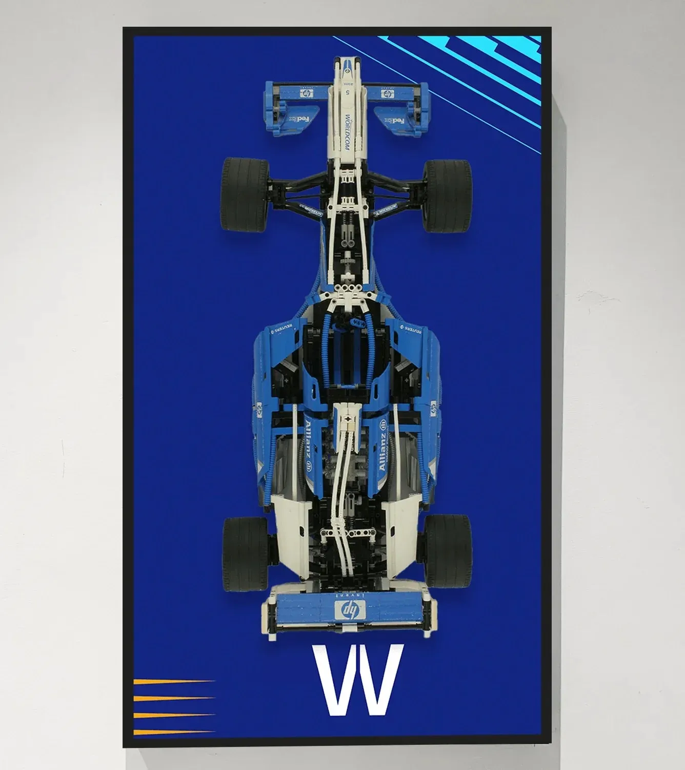 Wall Display Frame for LEGO Williams F1 Team Racer 8461