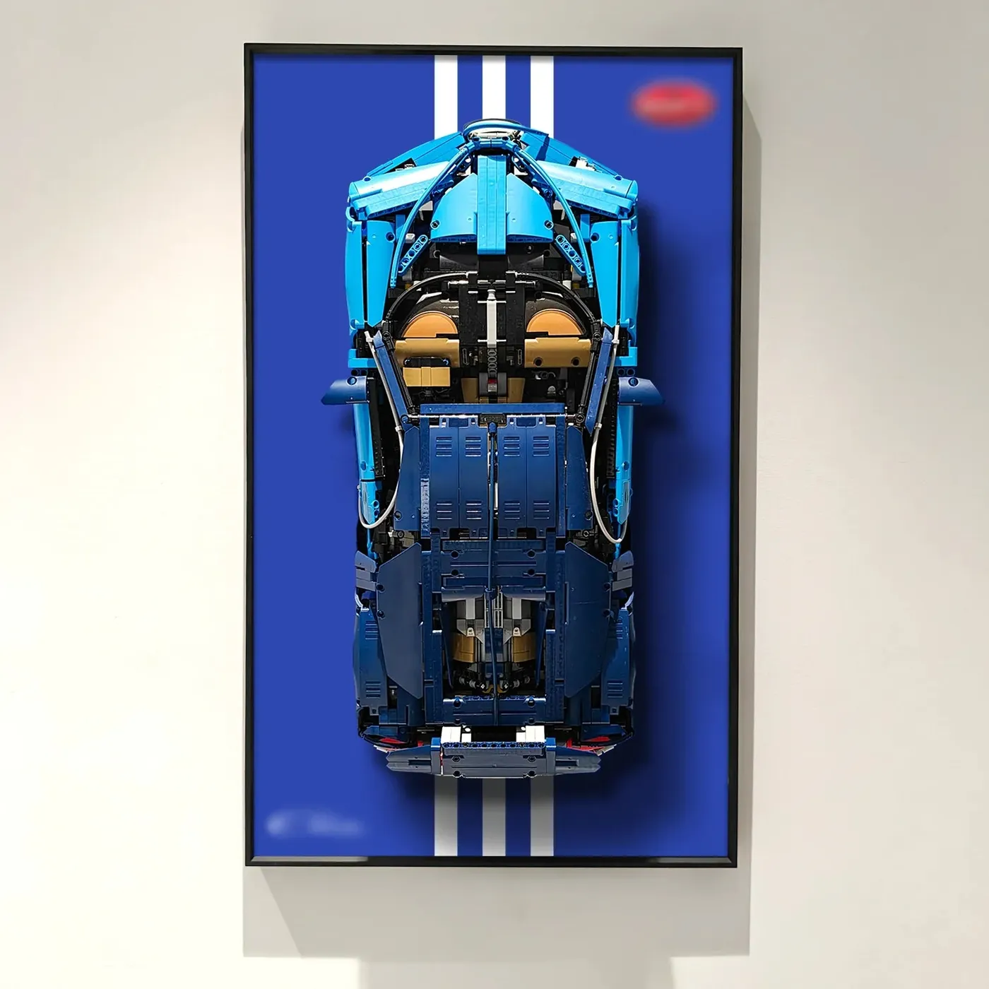 Väggmonterad displayram för LEGO 42083 Technic™ Bugatti Chiron-bil — 3