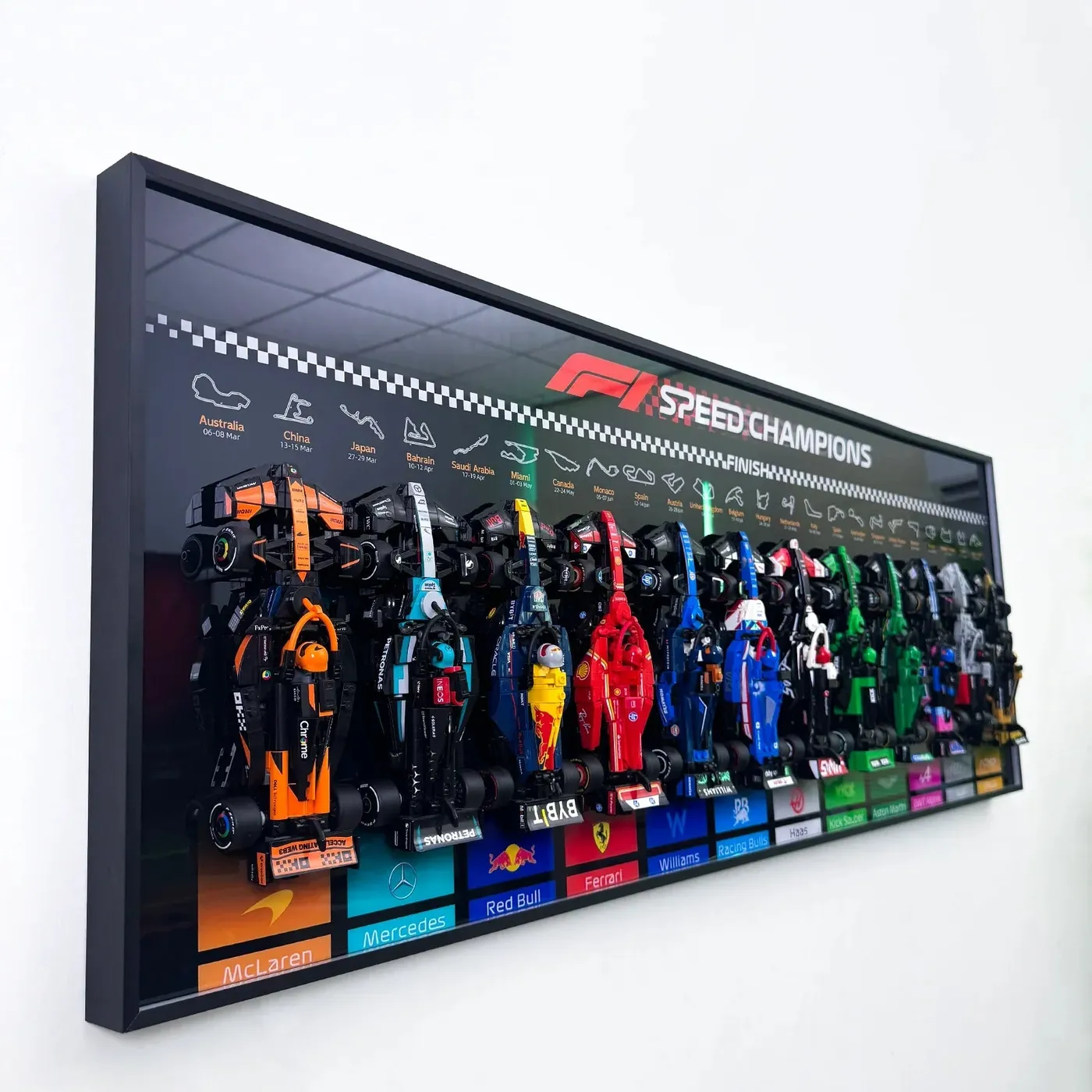 Display Wall Frame for LEGO Speed Champions F1 Series 12-in-1 / Horizontal — 4