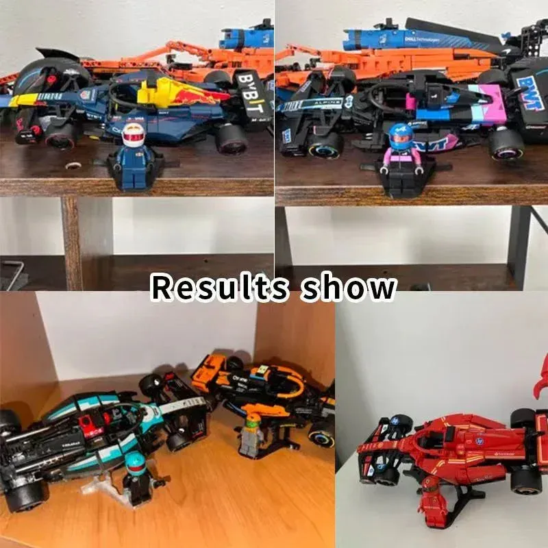 Displayständer für LEGO® Speed Champions F1® Autos, verstellbar & klappbar (3er-Set) – Black Edition — 6