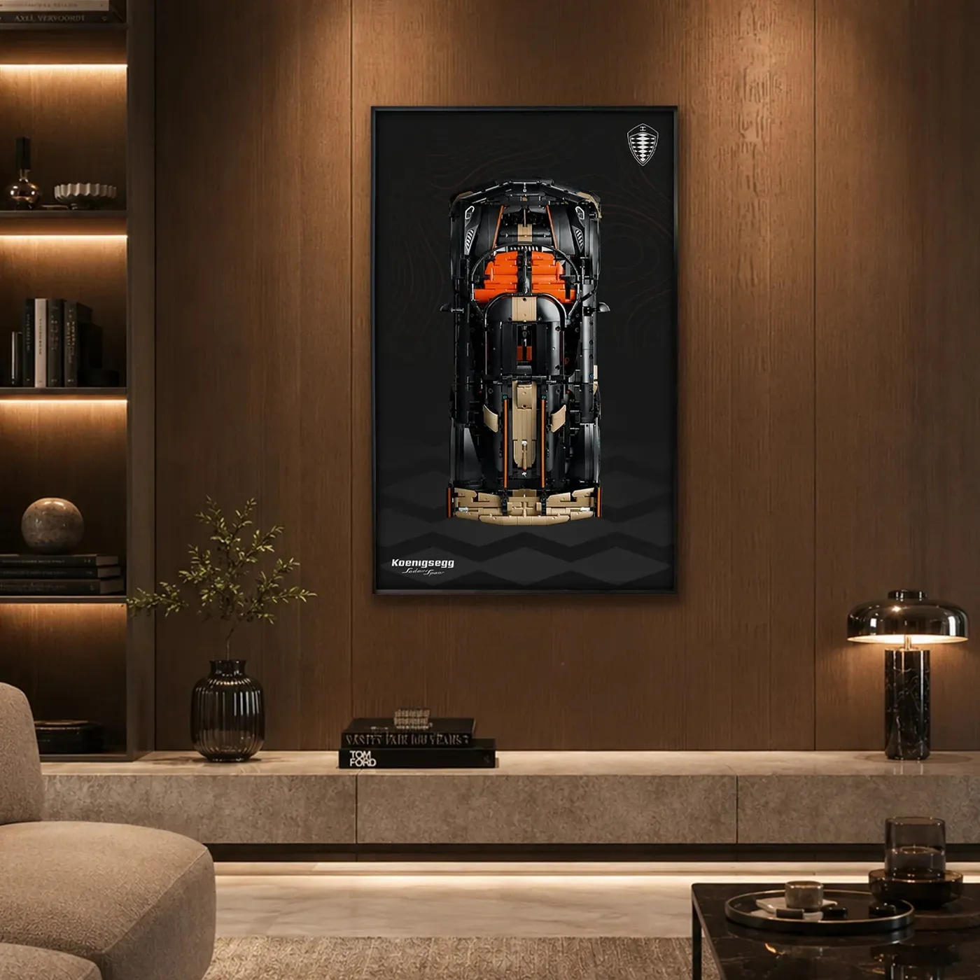Wall Display Frame for LEGO Technic™ Koenigsegg Sadair's Spear Megacar 42232 — 15
