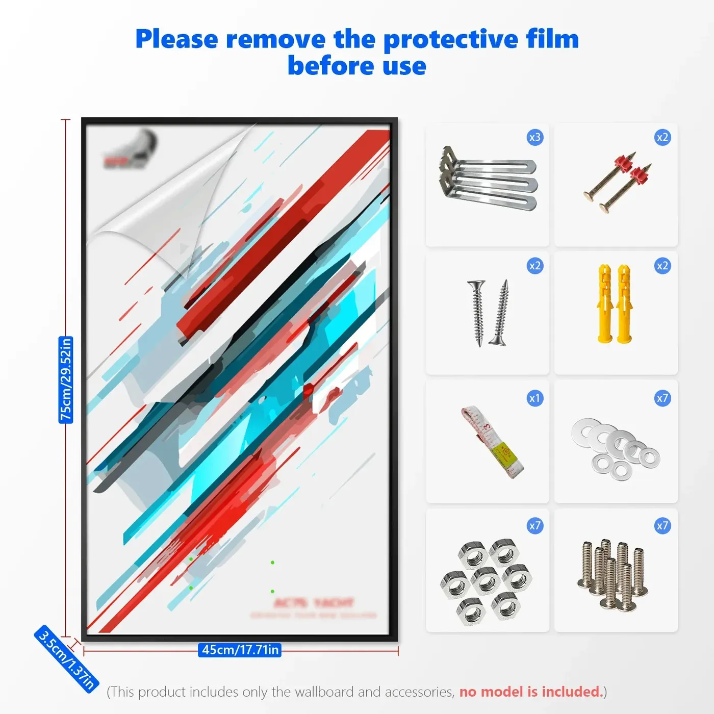 Wall Display Frame for LEGO Emirates Team New Zealand AC75 Racing Yacht 42174 — 3