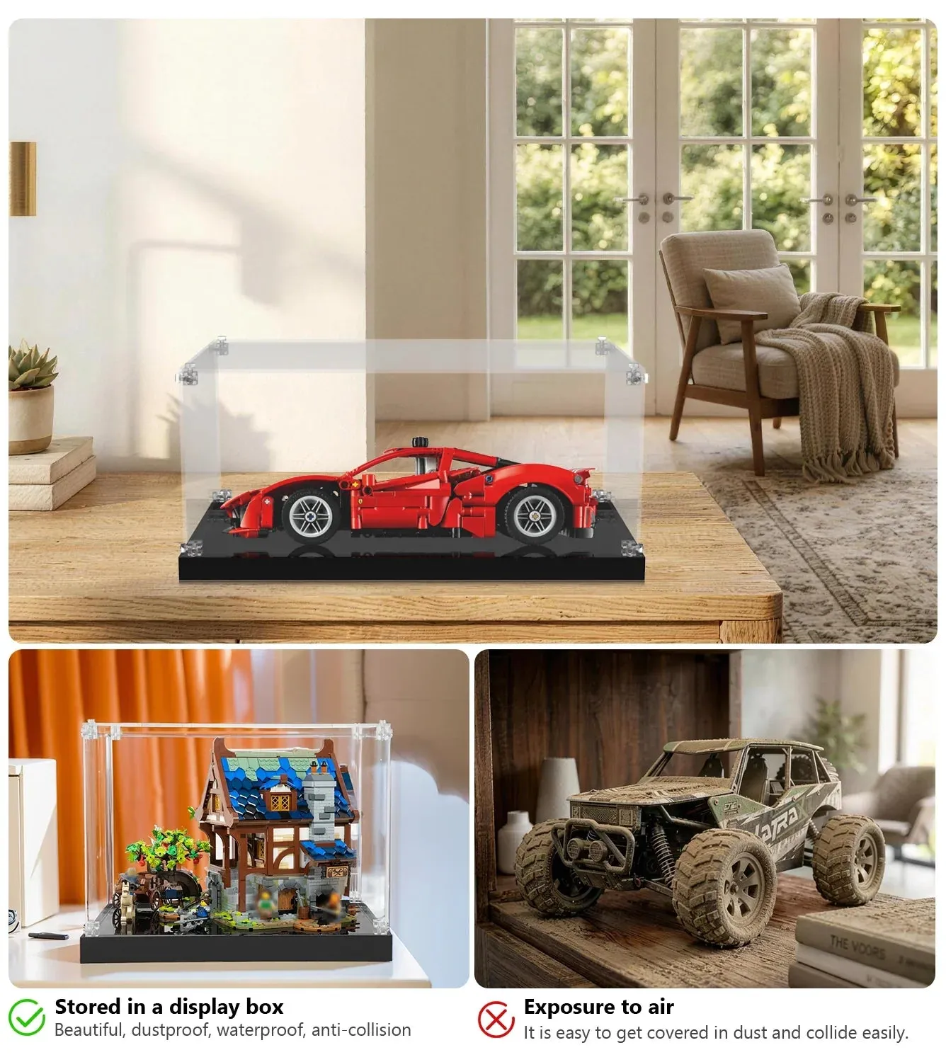 Vitrine für LEGO Technic™ Ferrari 488 Pista Car 42235 — 14