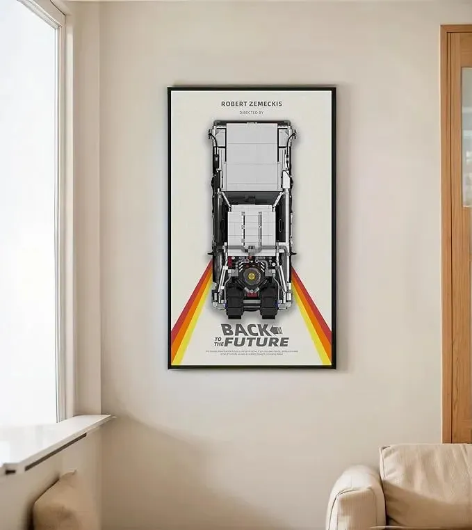 Wand-Displayrahmen für Lego Back to the Future Time Machine 10300(50cm x 30cm)