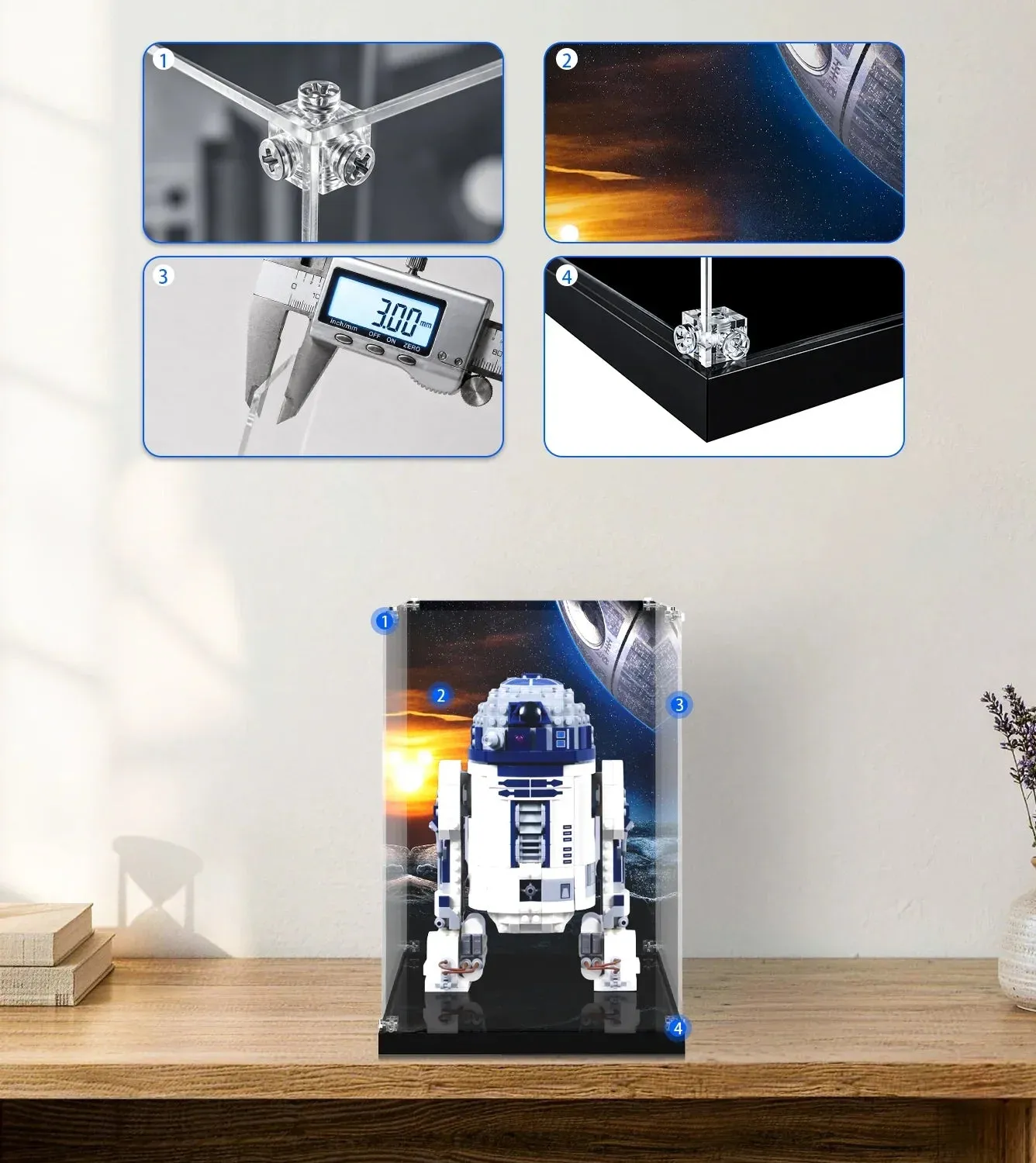 Gablota ekspozycyjna do LEGO Buildable R2-D2 75379 — 11
