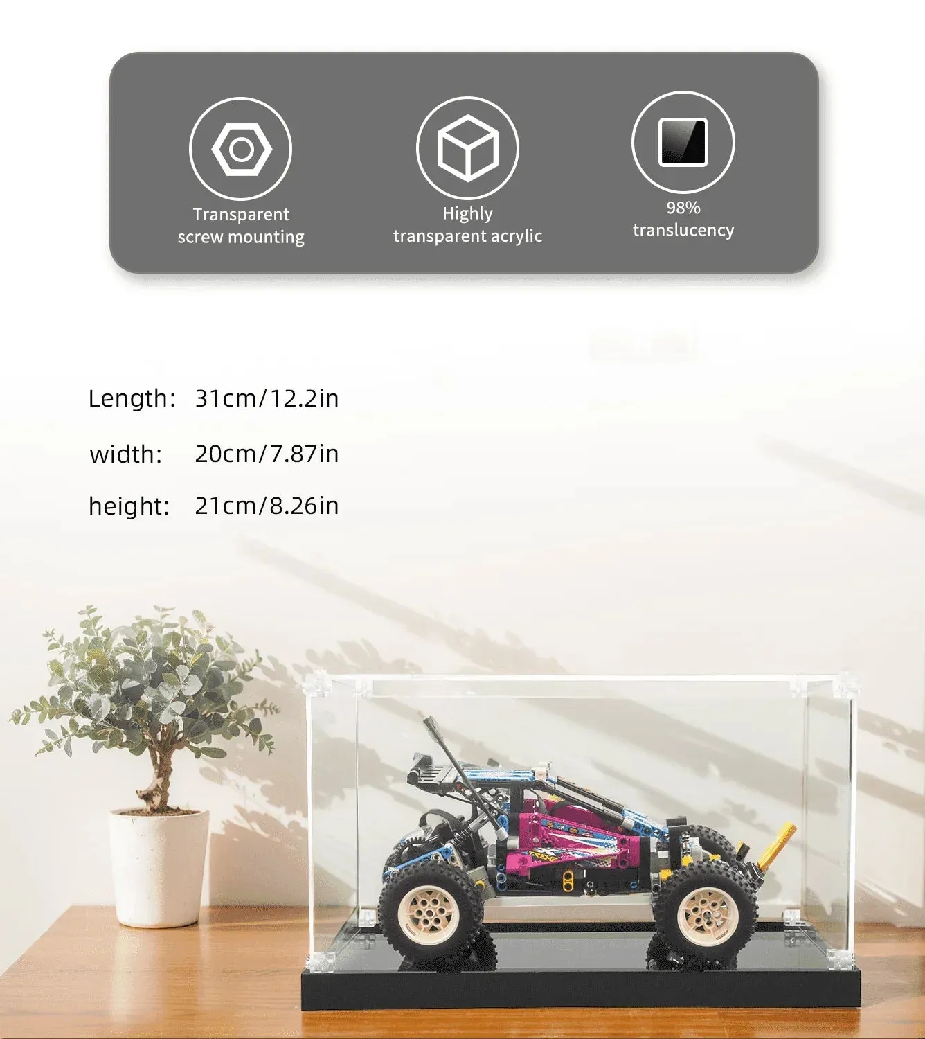Gablota ekspozycyjna do LEGO Technic Off-Road Buggy 42124 — 5