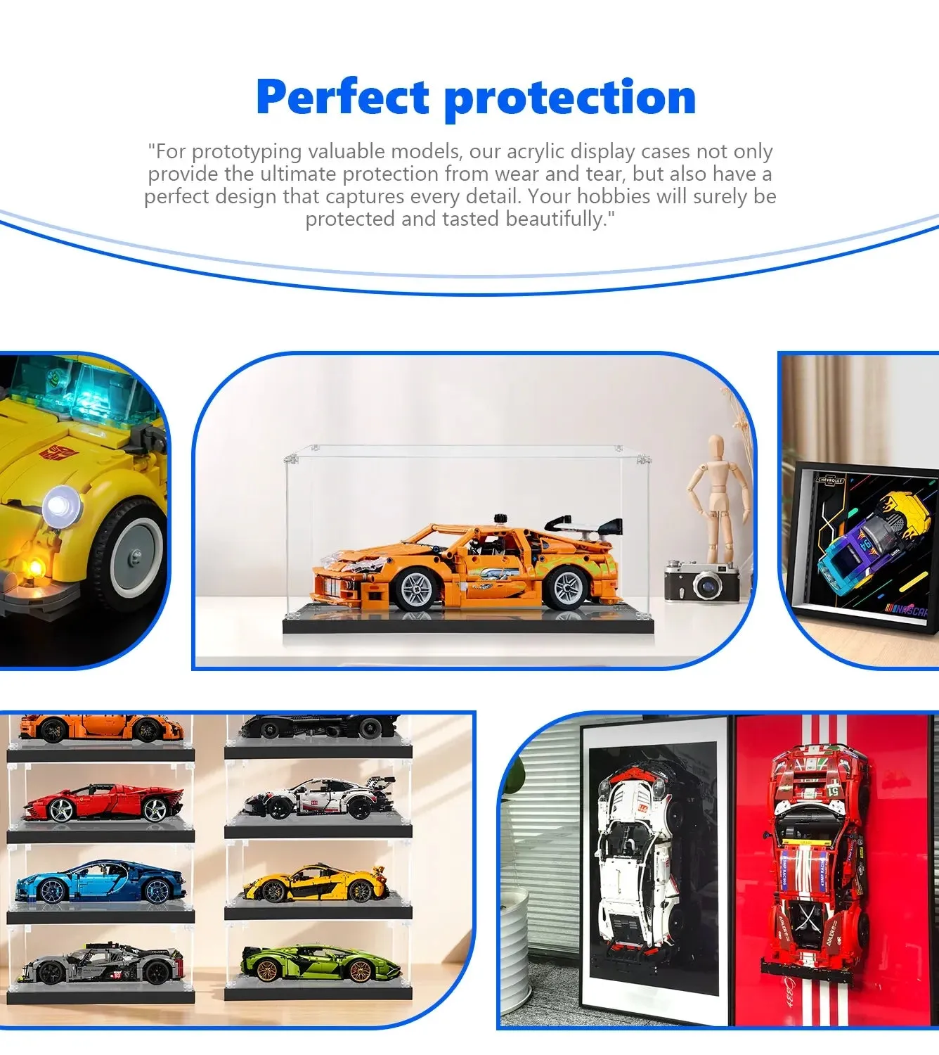 Display case for LEGO Technic™ Fast and Furious Toyota Supra MK4 42204 — 4