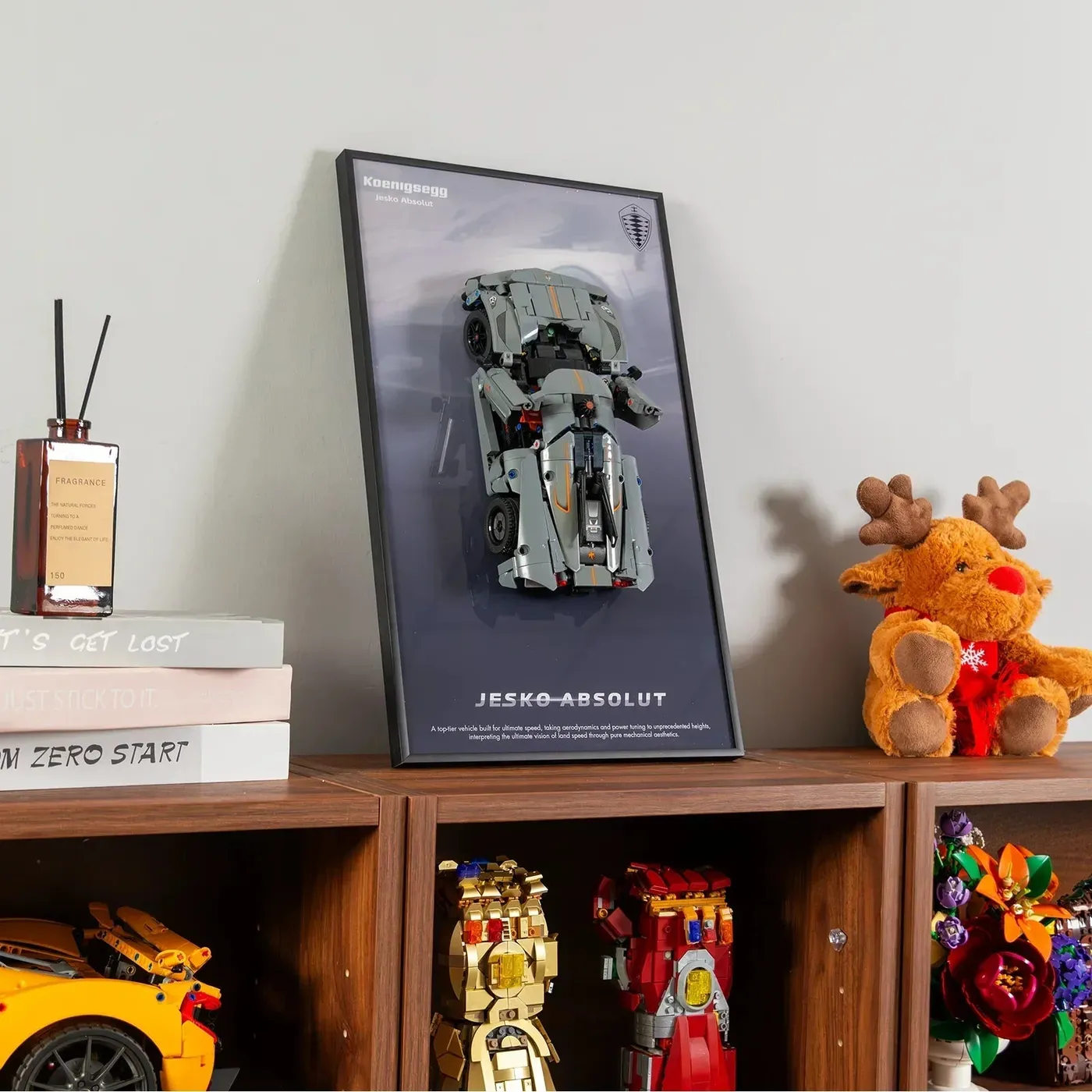 Sieninis eksponavimo rėmas, skirtas LEGO Technic Koenigsegg Jesko Absolut 42173 — 3