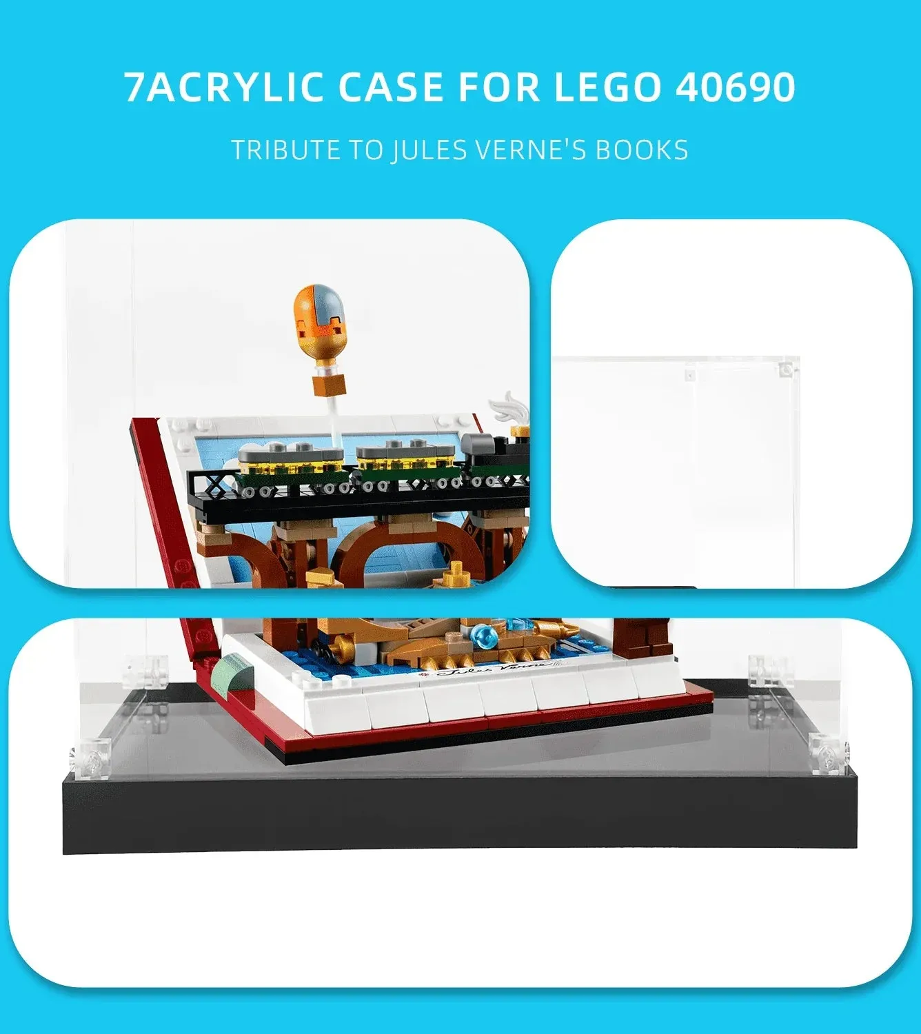 Display case for LEGO Tribute to Jules Verne's Books 40690 — 4