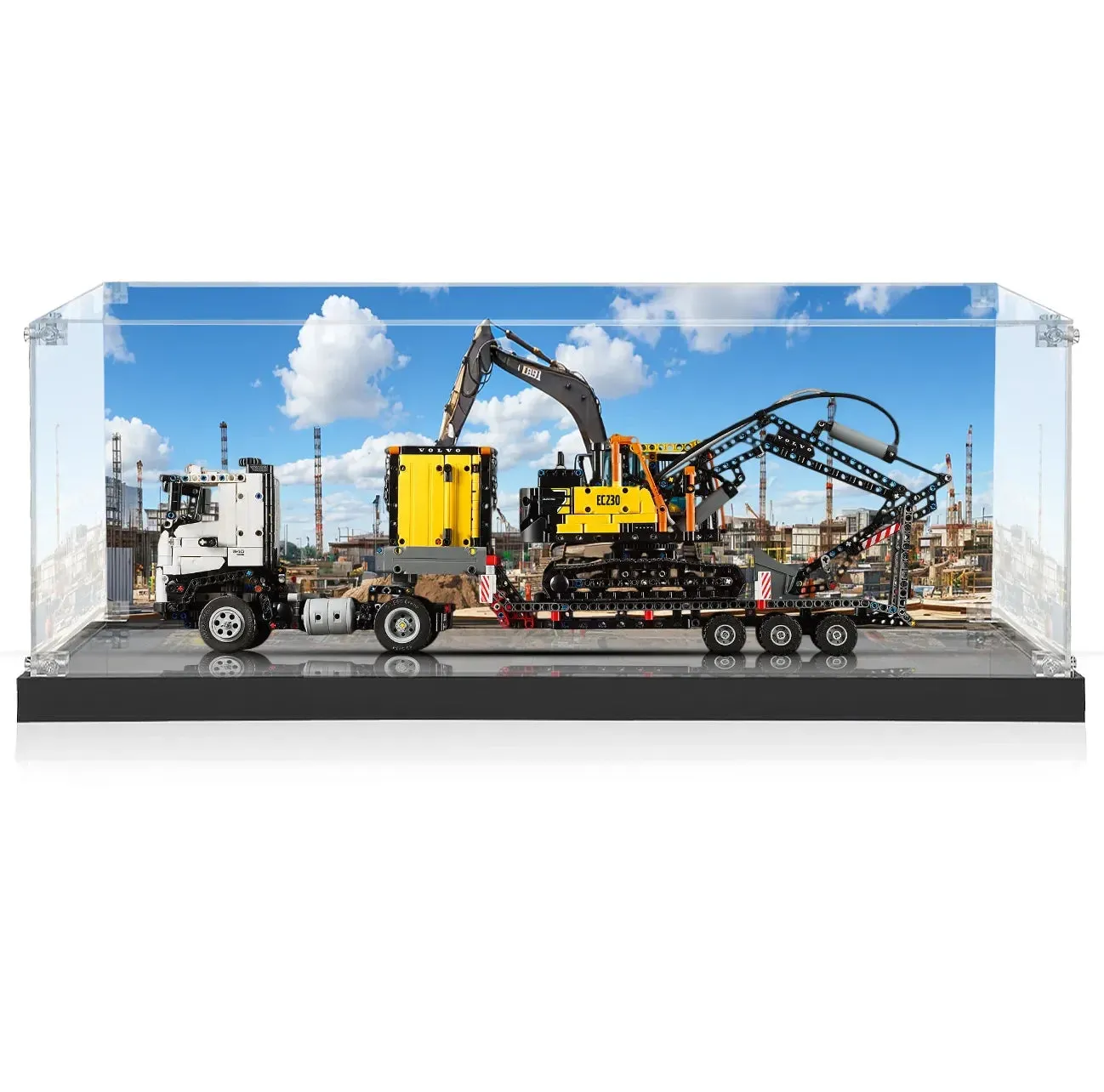 Vitrine für LEGO Volvo FMX Truck & EC230 Electric Excavator 42175 — 4