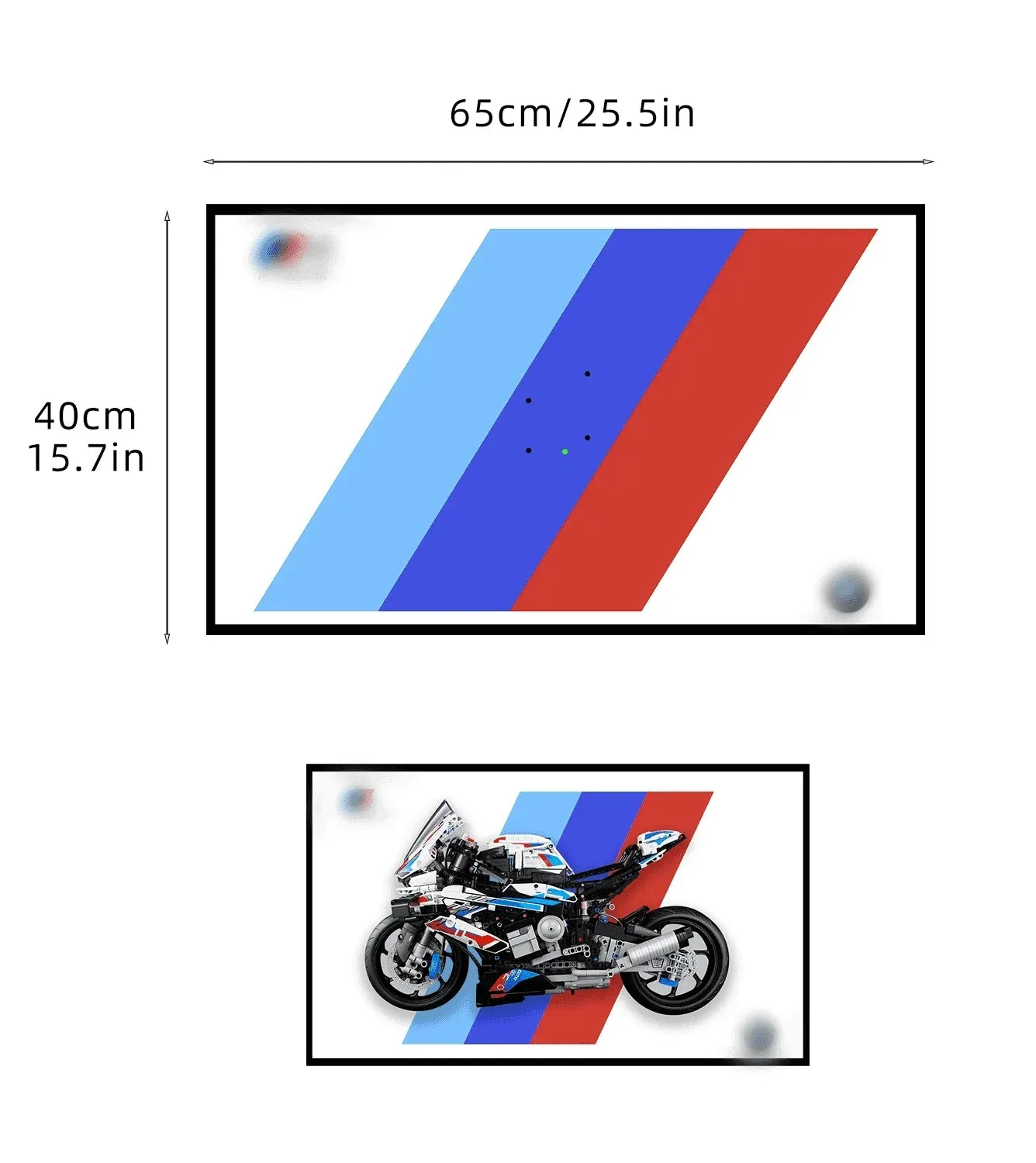 Display-Wandhalterung für das LEGO 42130 Technic™ BMW M 1000 RR Motorrad — 2
