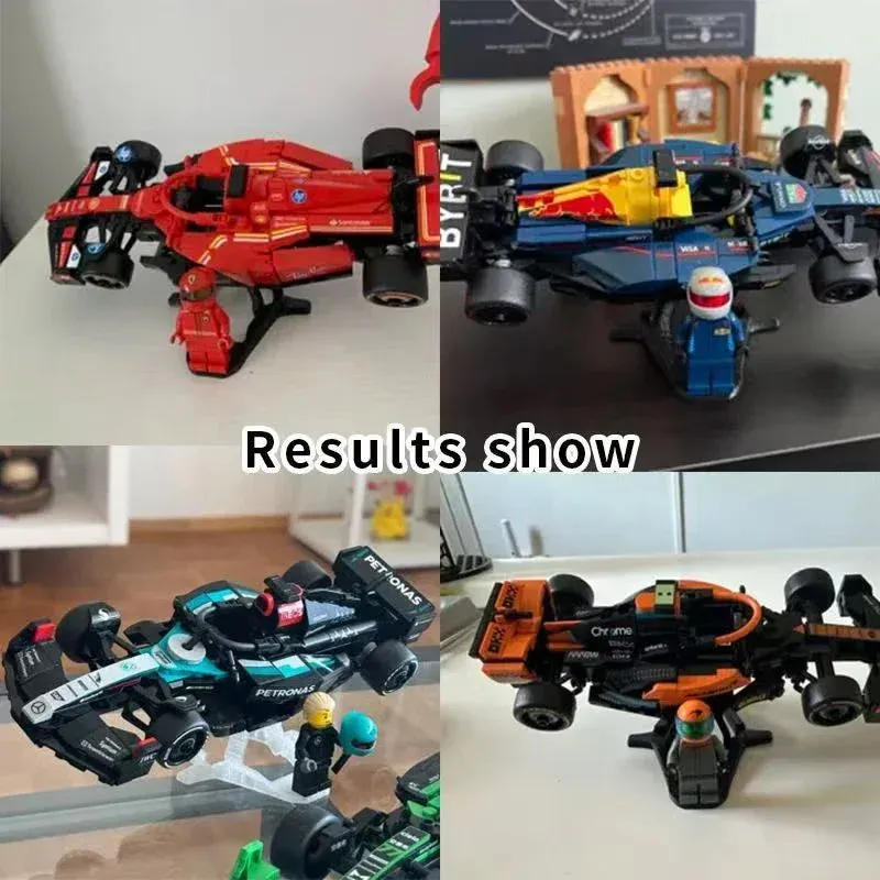Displayständer für LEGO® Speed Champions F1® Autos, verstellbar & klappbar (3er-Set) – Black Edition — 5