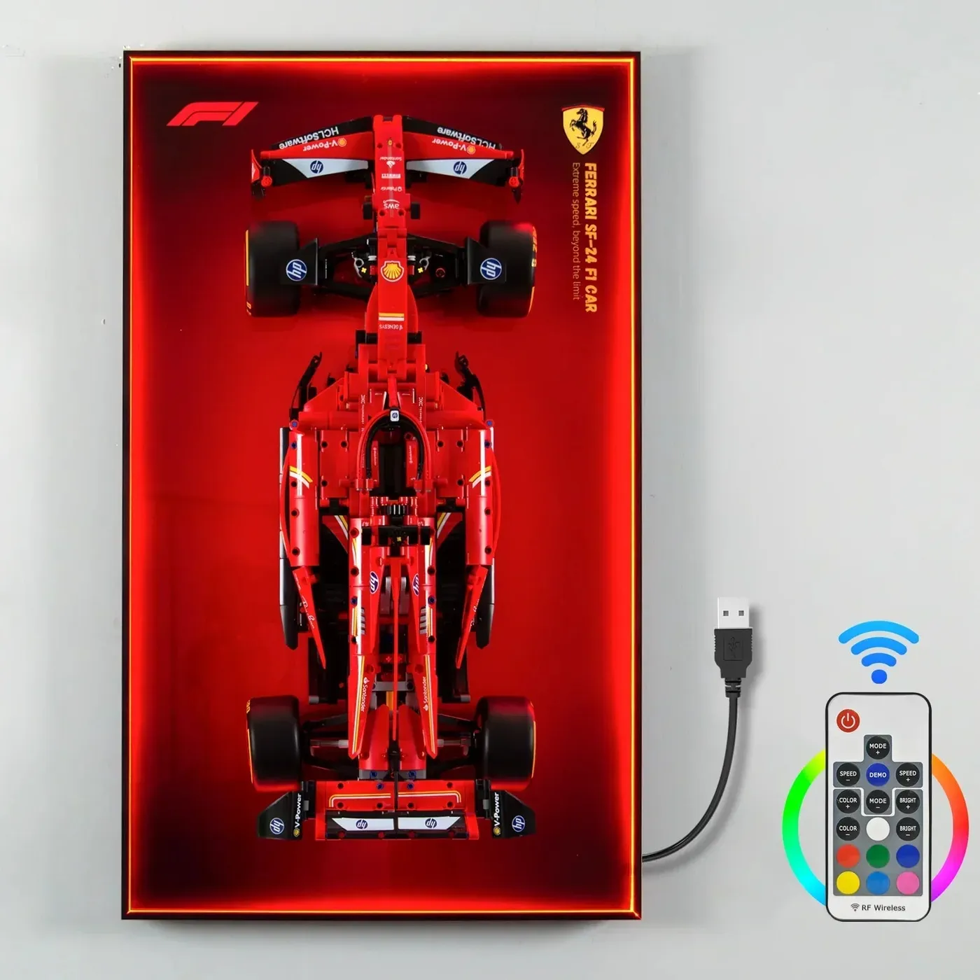Sieninis eksponavimo rėmas LEGO Technic Ferrari SF-24 42207 — 4