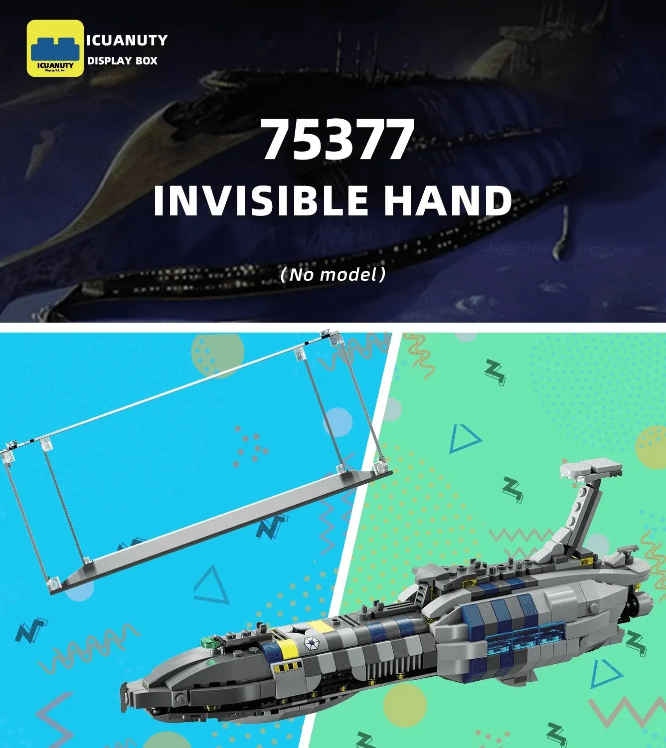 Display Case for LEGO Star Wars Invisible Hand 75377 — 5