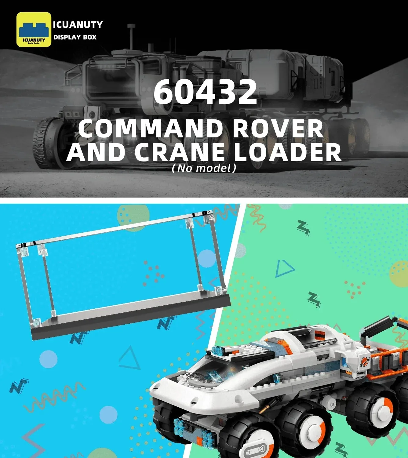 Display case for LEGO Command Rover and Crane Loader 60432 — 4