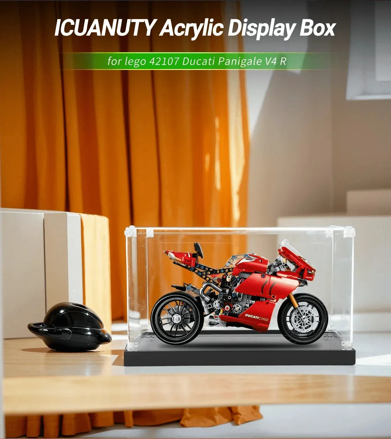 Gablota ekspozycyjna do LEGO Technic Ducati Panigale V4 R 42107 — 2