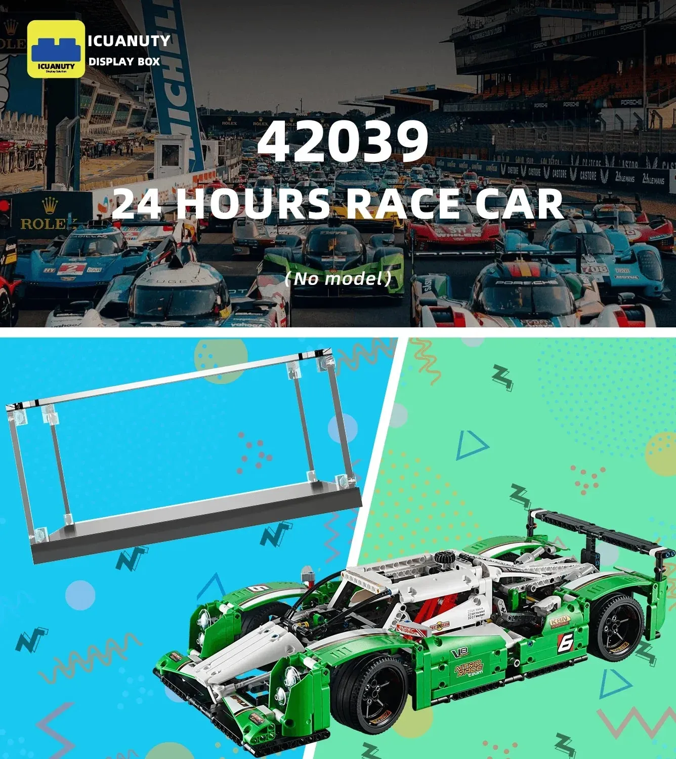 Gablota ekspozycyjna do LEGO 24 Hours Race Car 42039 — 5