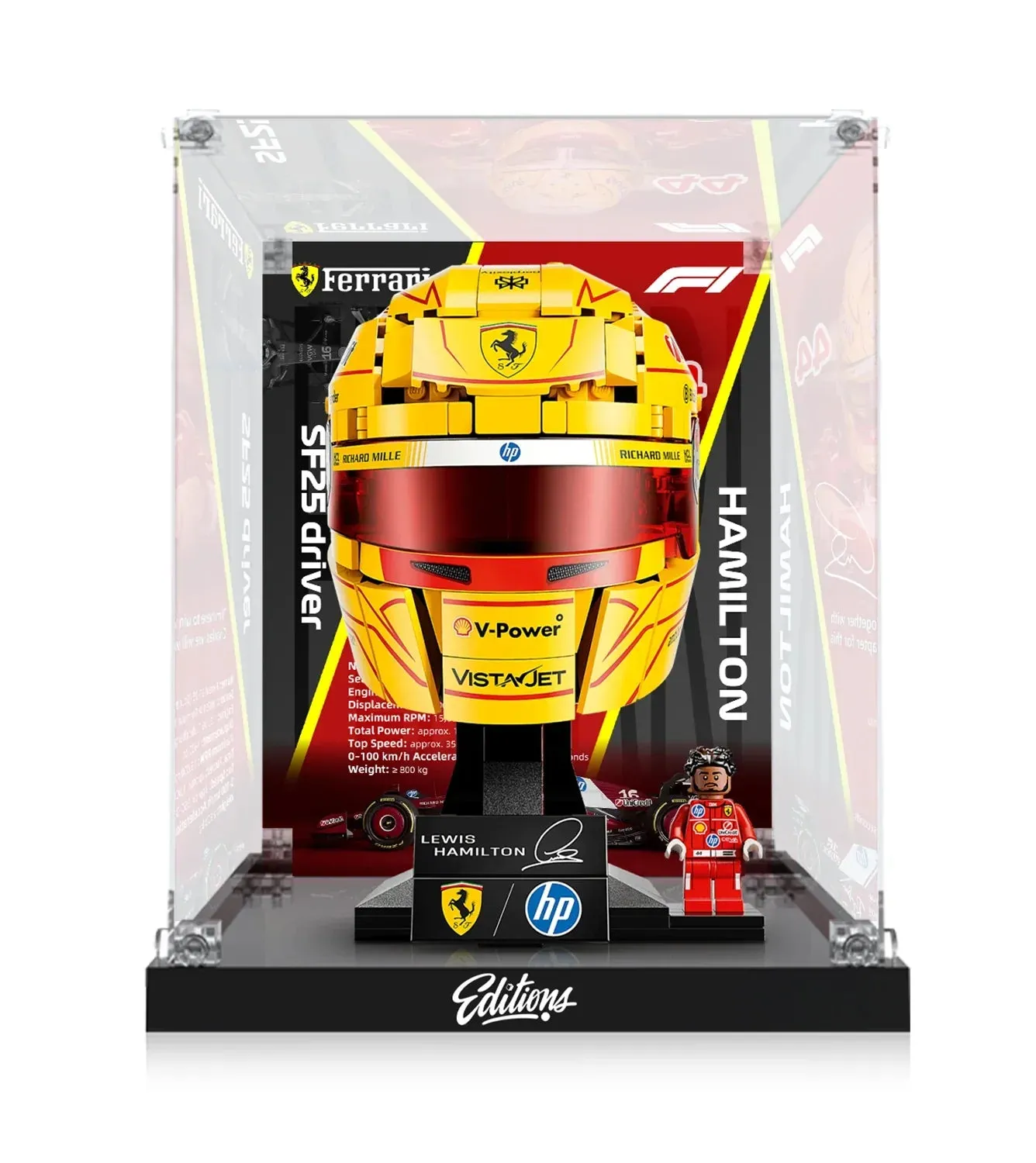 Eksponavimo dėžė LEGO® Ferrari HP Lewis Hamilton Helmet 43022
