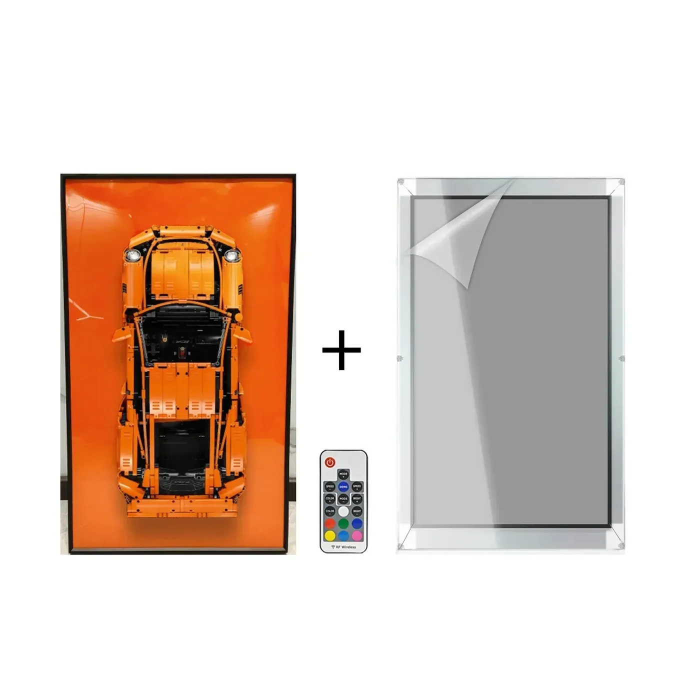 Sieninis eksponavimo rėmas LEGO Technic 42056 automobiliui Porsche 911 GT3 RS — 21