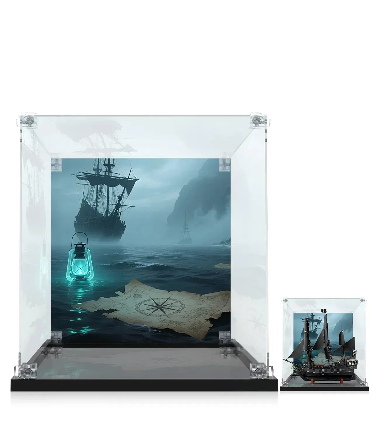 Vitrine für LEGO Icons Captain Jack Sparrow's Pirate Ship 10365 — 3