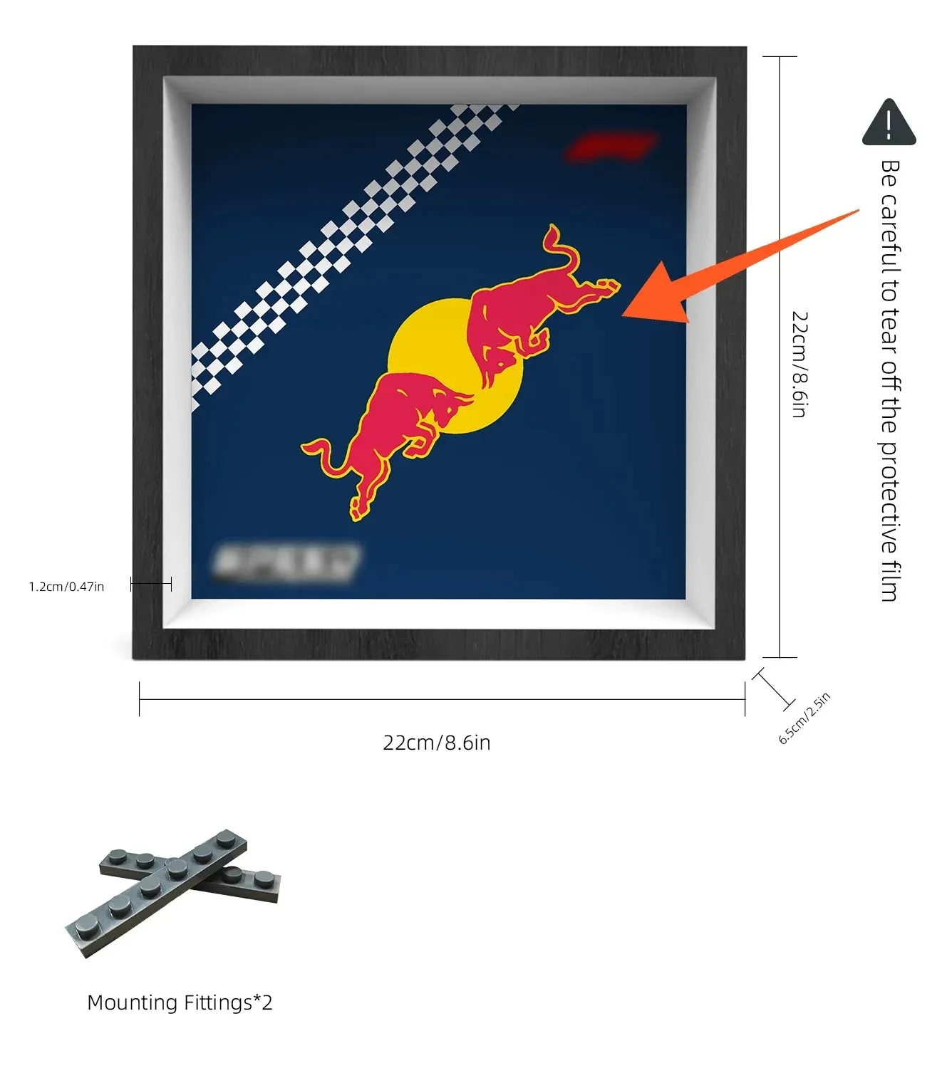 Ramka ekspozycyjna do samochodu LEGO Speed Champions Red Bull RB20 77243 — 2
