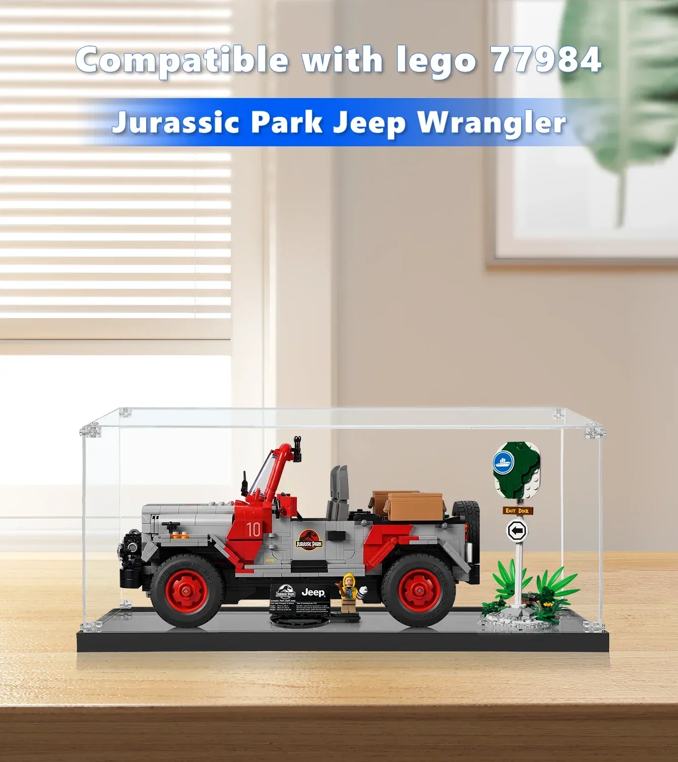 Vitrine für LEGO® Jurassic Park Jeep® Wrangler (77984) — 3