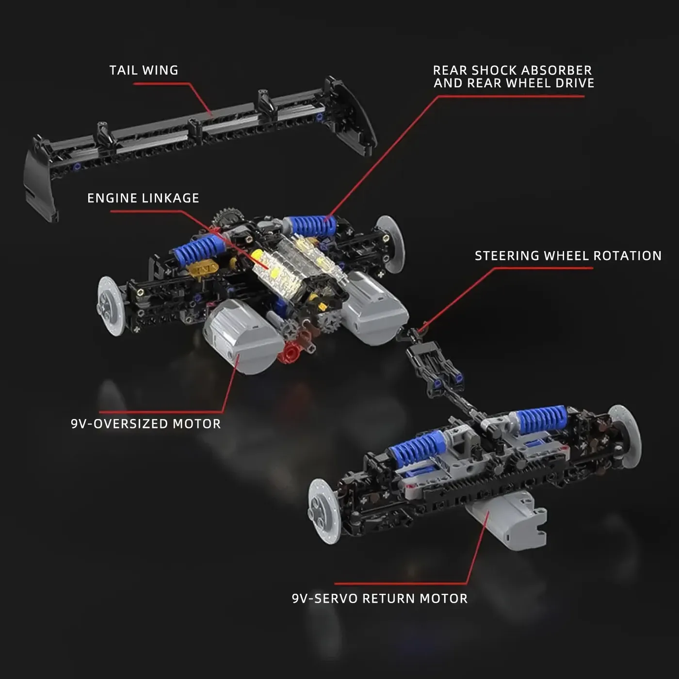 MOCs: BLOCK SC65 Super Racing Car 1:8 (2980 delar) — 3