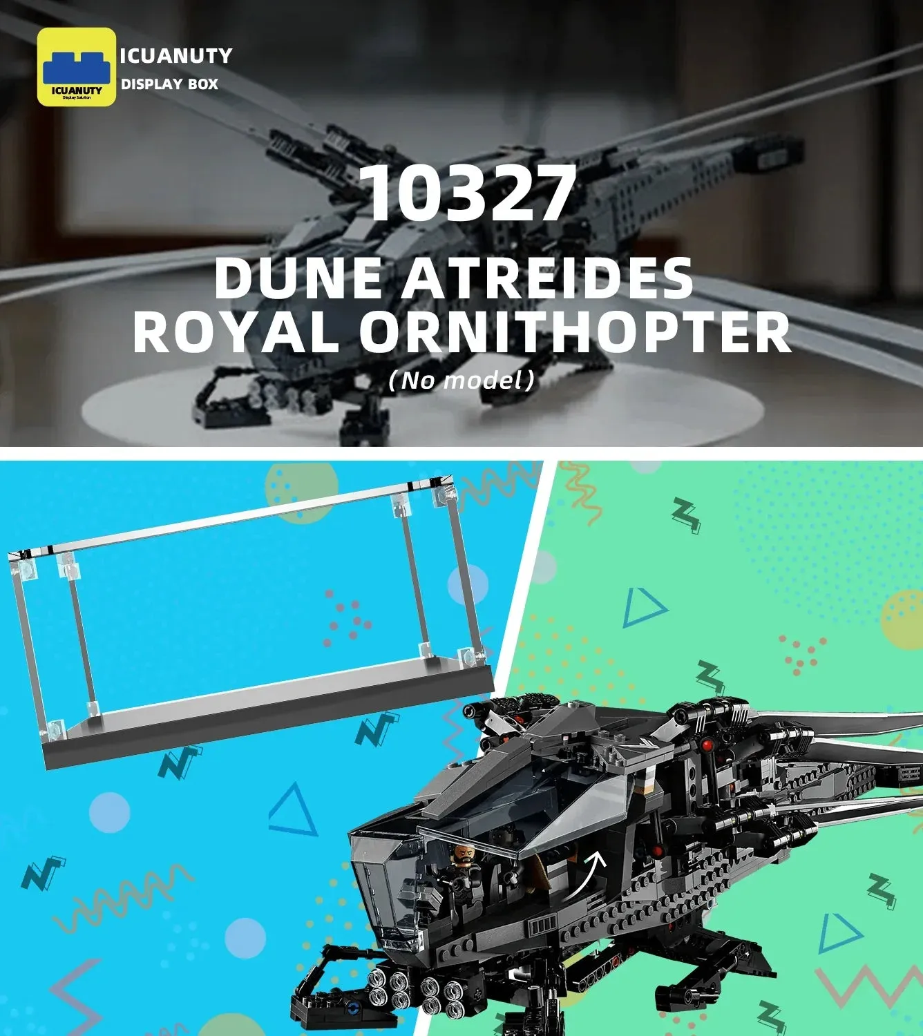 Display Case for Lego Dune Atreides Royal Ornithopter 10327 — 6